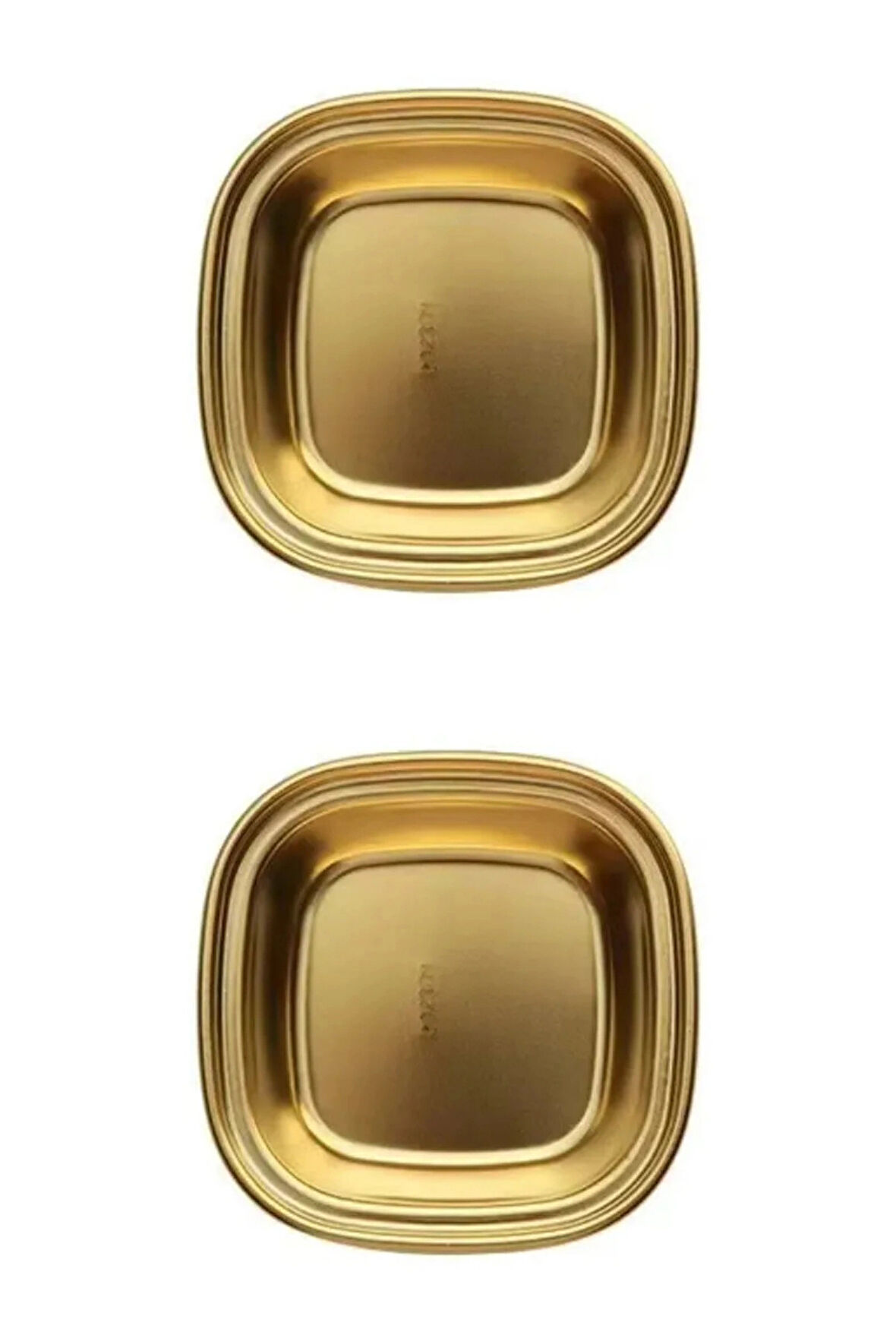 Metal Gold Tekli - Mini Salata, Kahve Lokumluk, Sunum Kasesi, Sosluk, Çerezlik, Kahvaltılık - 2 Adet
