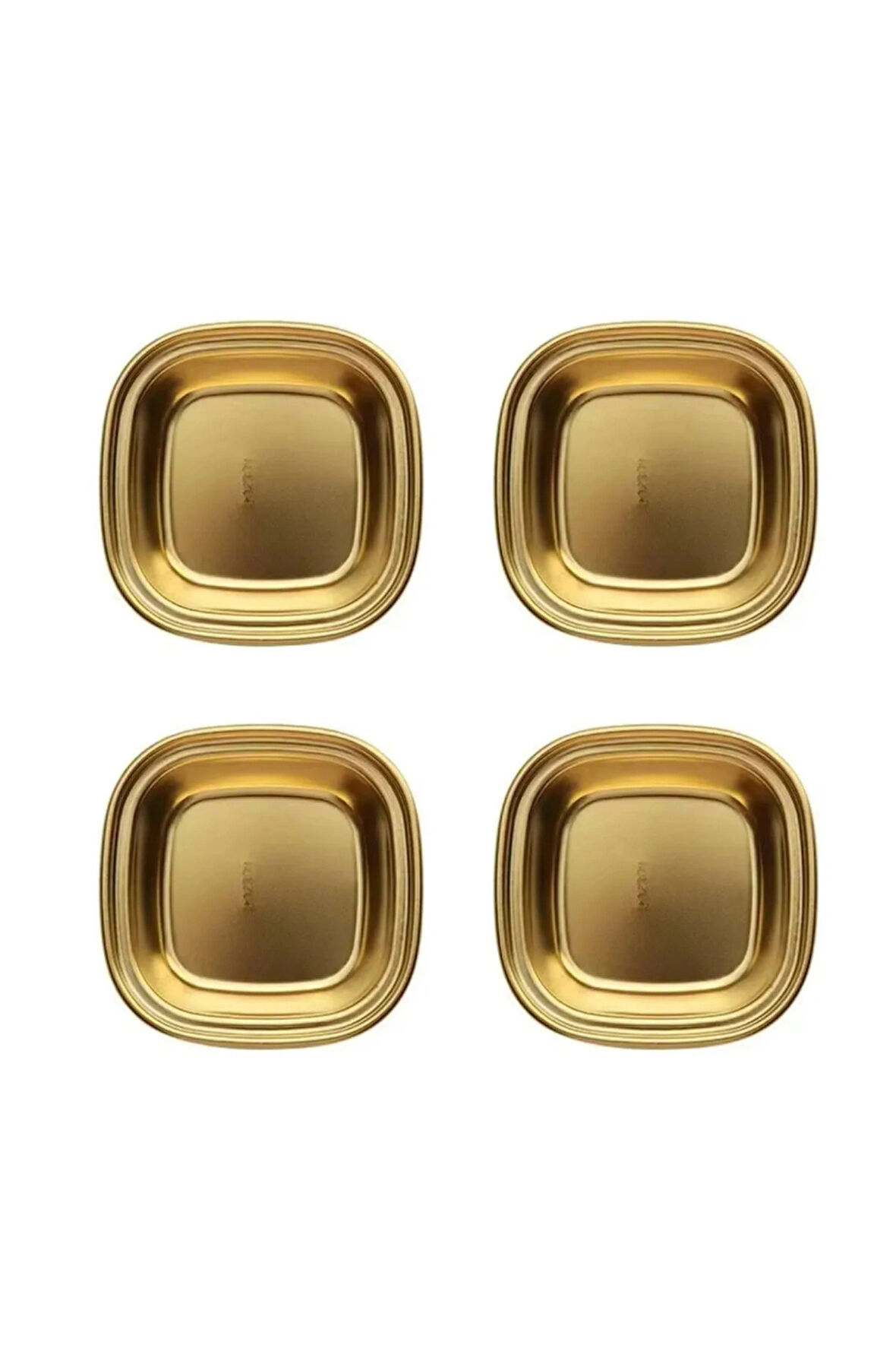 Metal Gold Tekli - Mini Salata, Kahve Lokumluk, Sunum Kasesi, Sosluk, Çerezlik, Kahvaltılık - 4 Adet