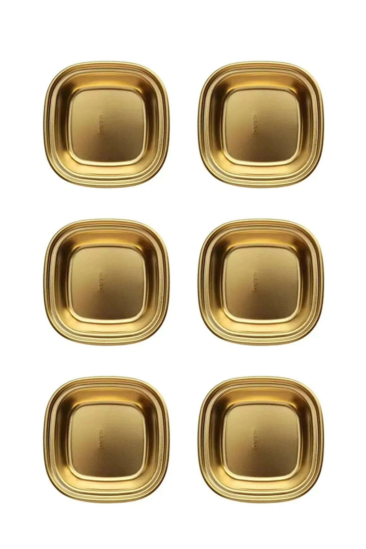 Metal Gold Tekli - Mini Salata, Kahve Lokumluk, Sunum Kasesi, Sosluk, Çerezlik, Kahvaltılık - 6 Adet