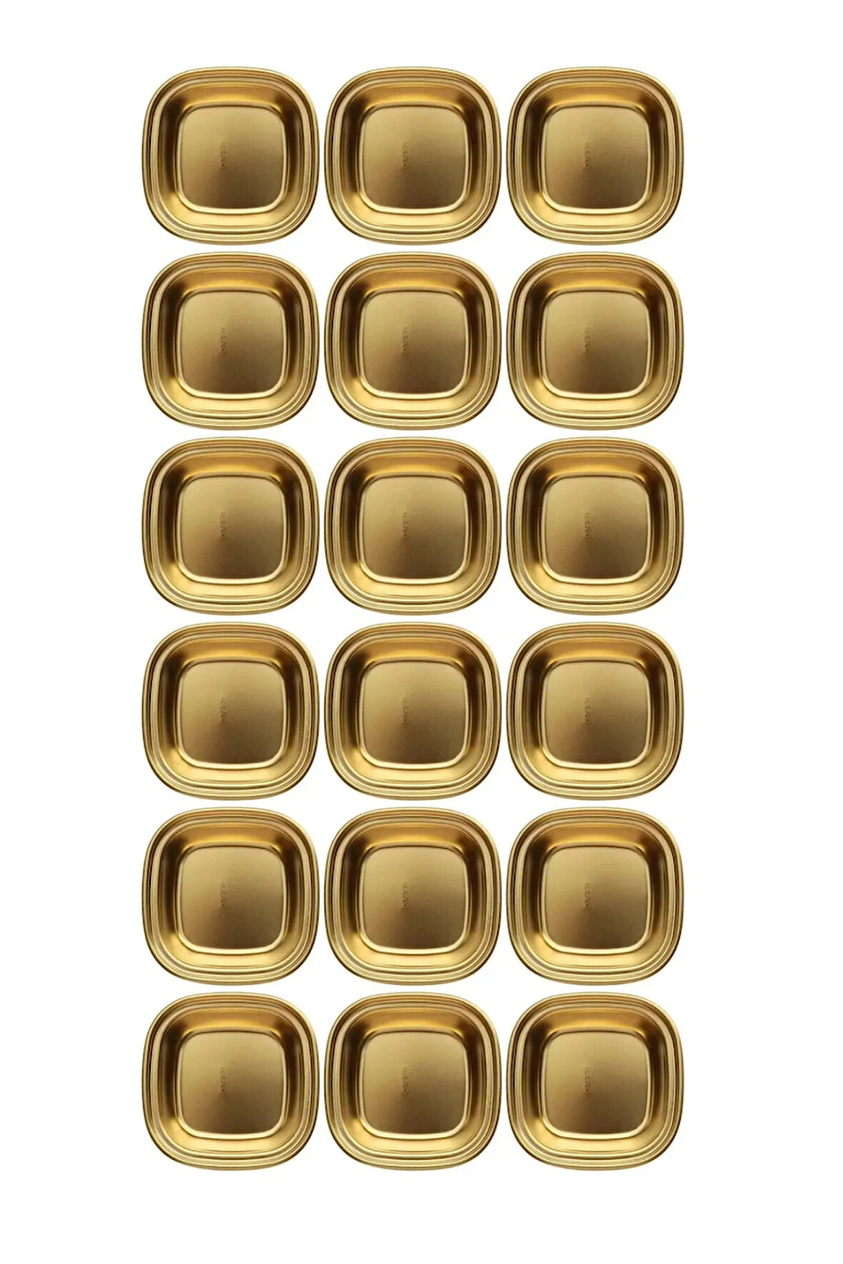 Metal Gold Tekli - Mini Salata, Kahve Lokumluk, Sunum Kasesi, Sosluk, Çerezlik, Kahvaltılık -18 Adet