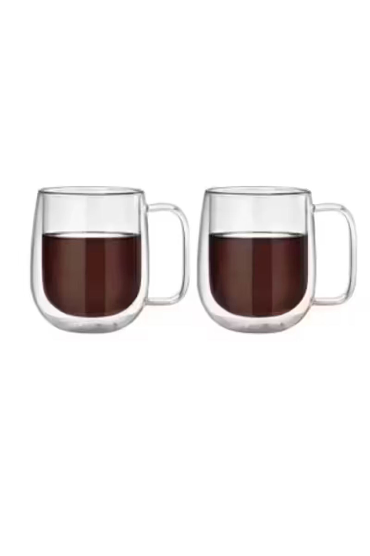 Çift Cidarlı Borosilikat Cam Neskafe, Latte, Filtre Kahve, Süt,Bitki Çayı Kupası 300 ML 2 Adet 2769