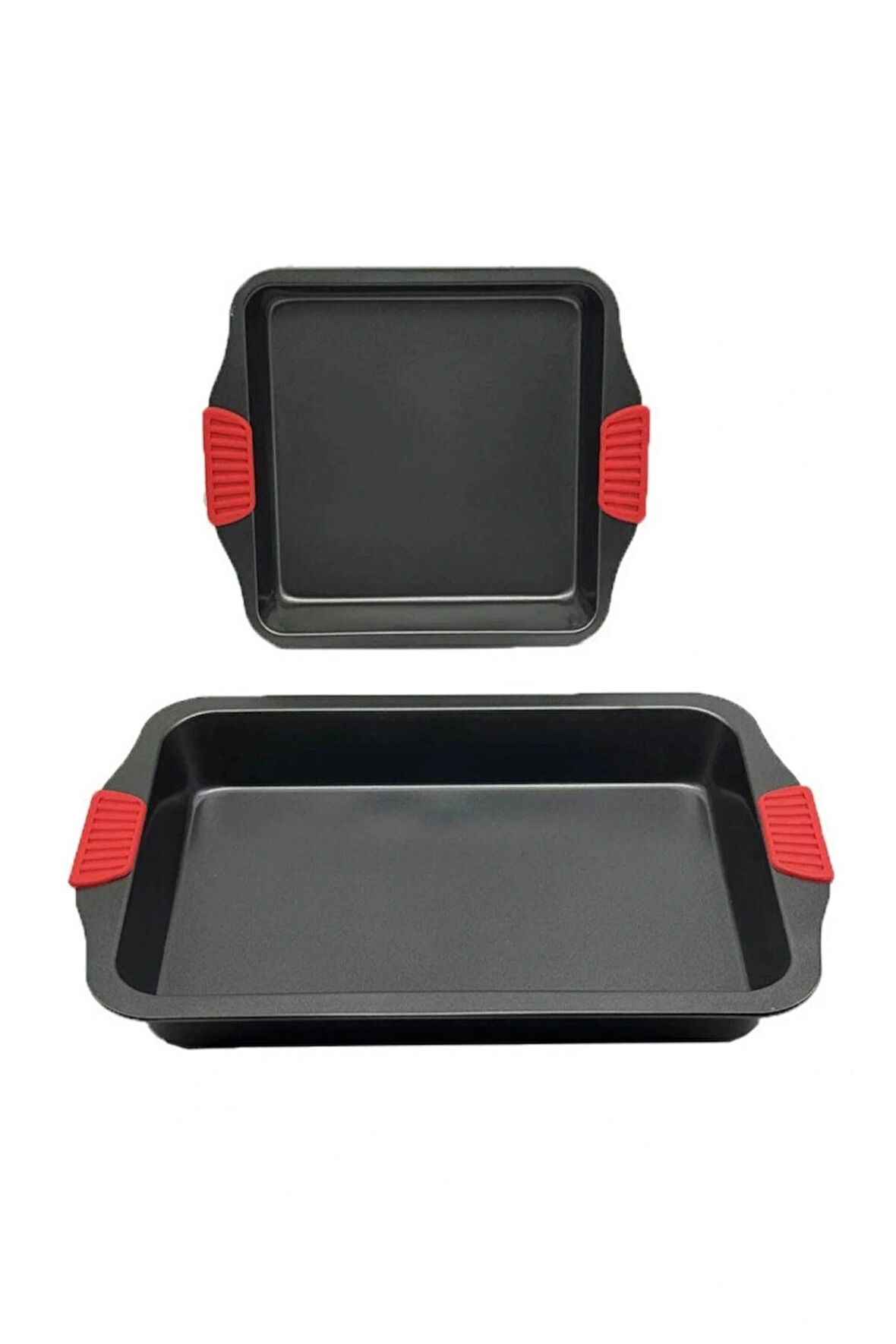 Karbon Siyah Çelik Orta ve Büyük Boy Fırın Tepsisi 24 x 40 x 7 cm - 2 Adet