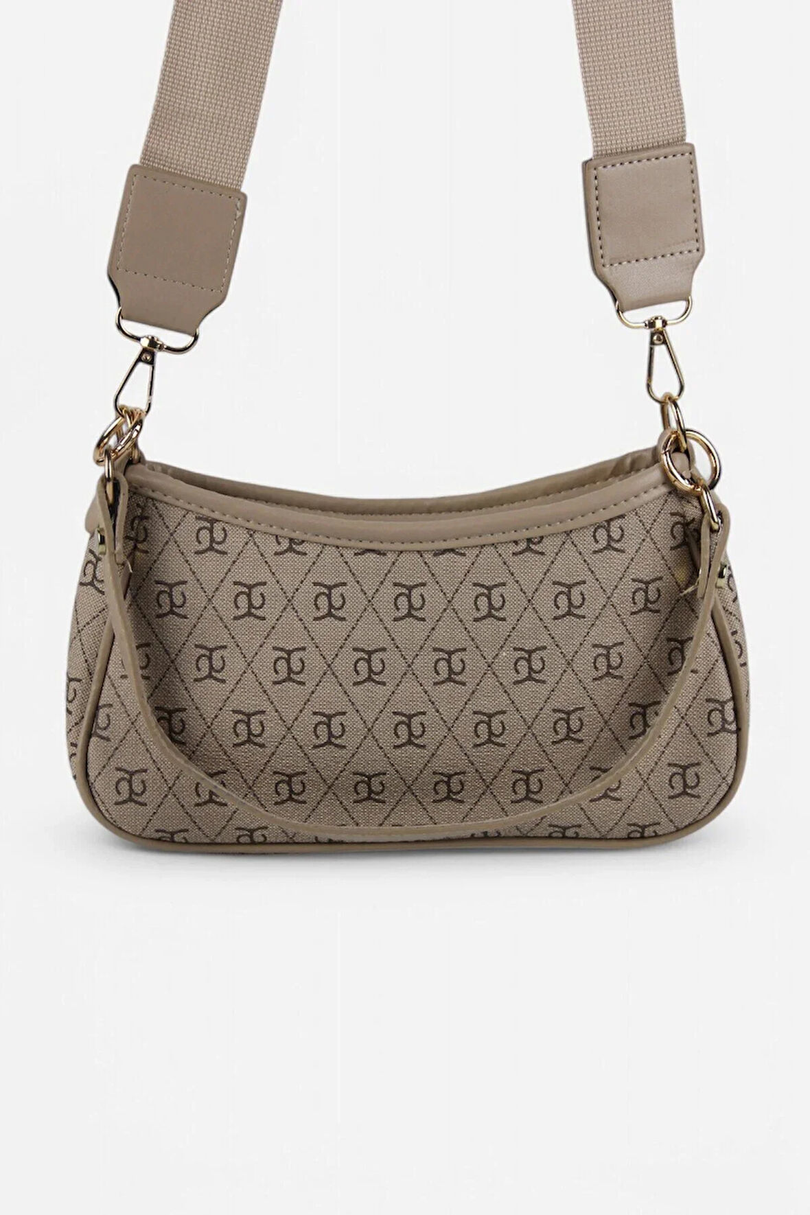 Farme Monogram Bej Baget Ve Çapraz Çanta