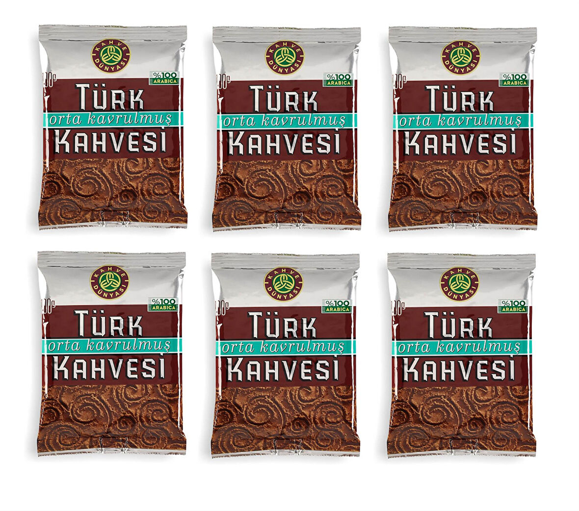 Kahve Dünyası Orta Kavrulmuş Türk Kahvesi 100 Gr X 6 Adet