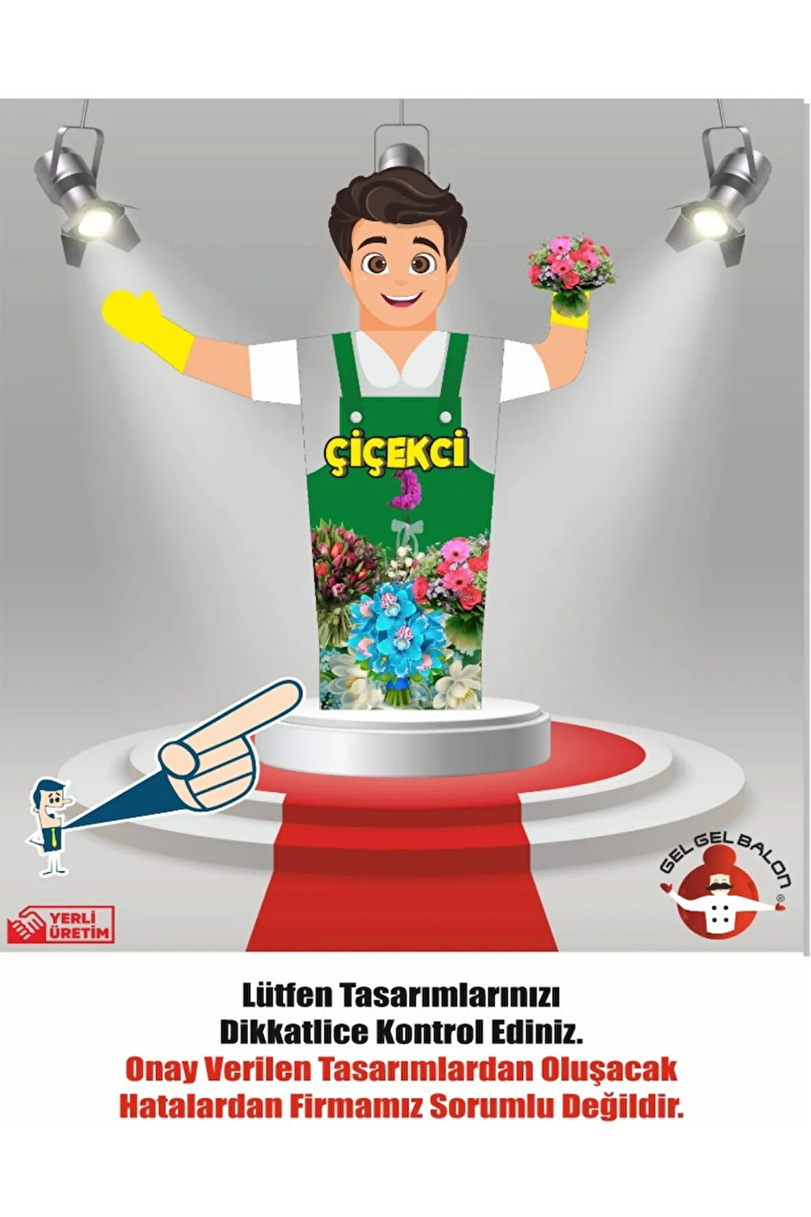 MODEL 3 METRE BOYUNDA LED IŞIKLI MDF ALT TABLA SU GEÇİRMEZ PARAŞÜT KUMAŞ REKLAM BALONU
