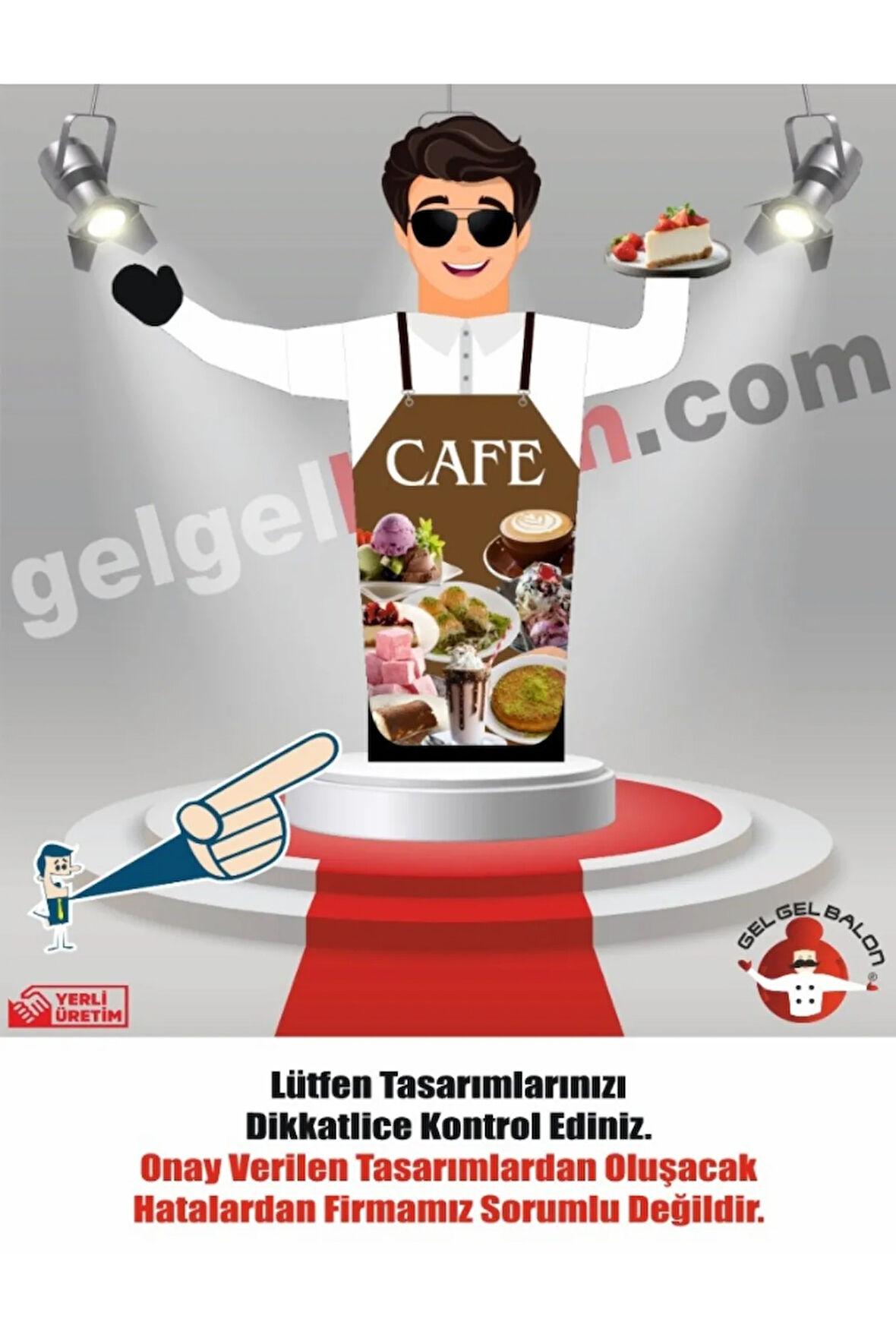 CAFE MODEL 3 METRE BOYUNDA LED IŞIKLI MDF ALT TABLA SU GEÇİRMEZ PARAŞÜT KUMAŞ REKLAM BALONU