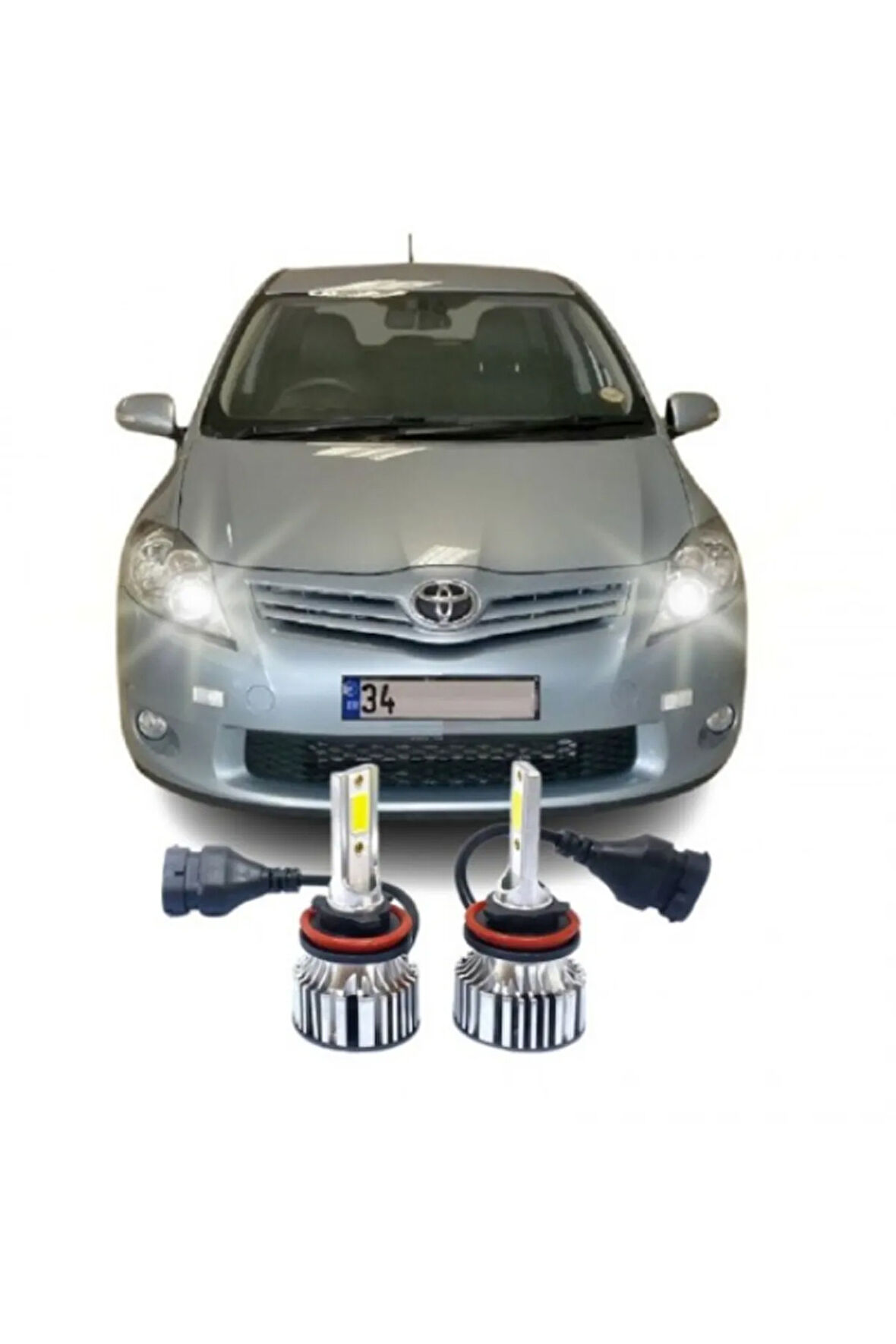 TOYOTA AURIS (2006-2012)Uyumlu LED KISA FAR AMPULÜ DUO H11