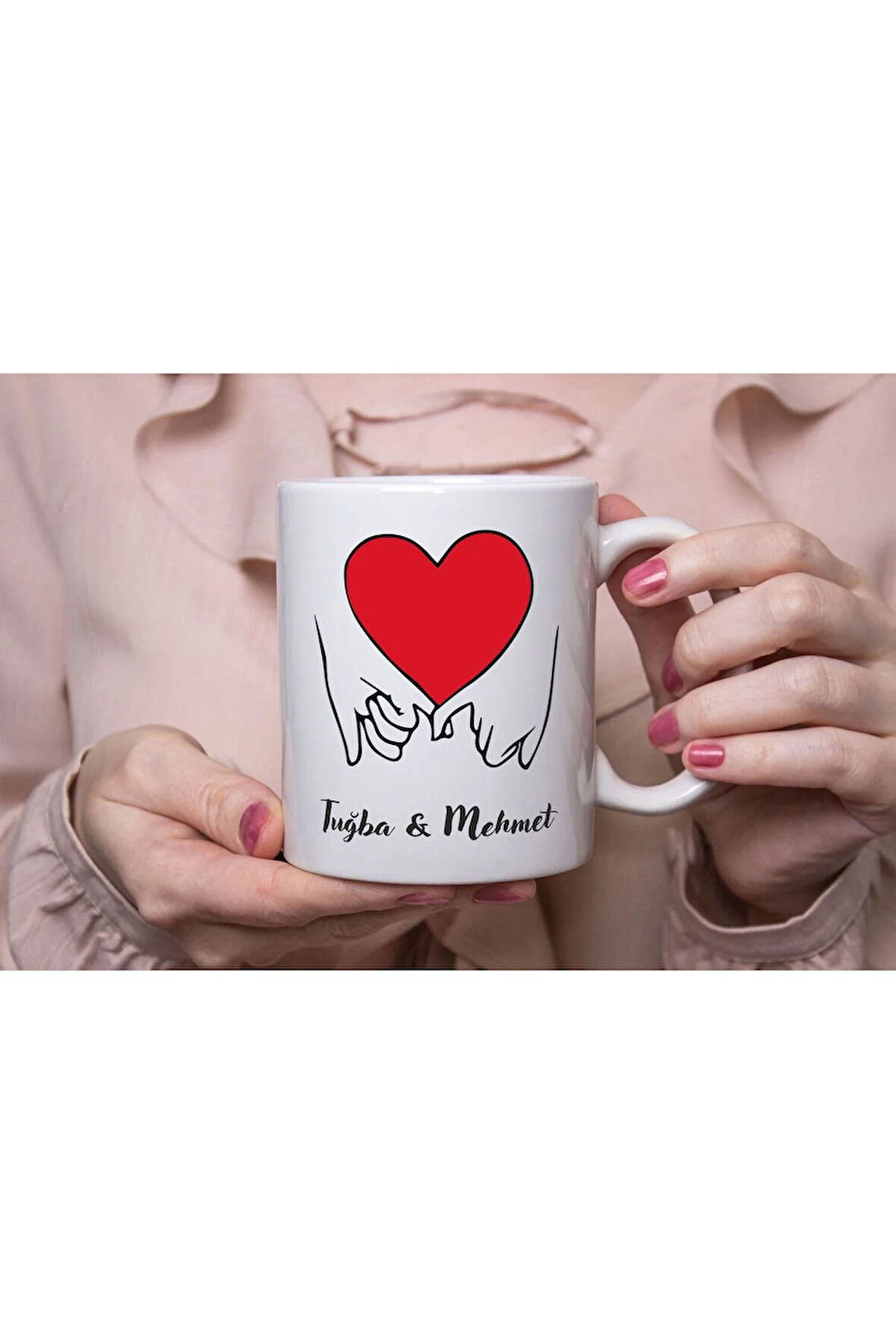 Kalpli Elele İsimli Kupa Bardak