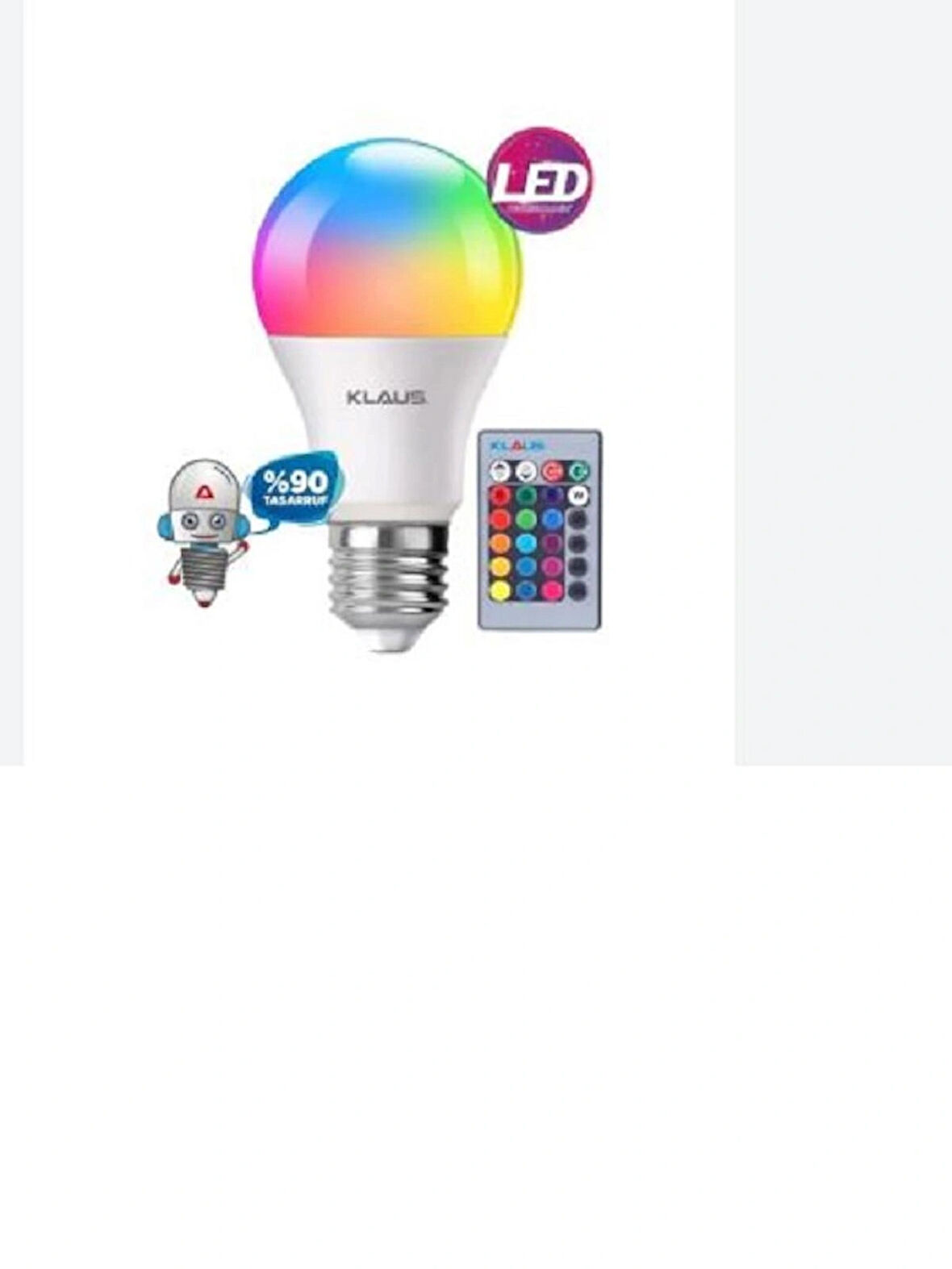 KLAUS 9W RGB LED LAMBA AMPÜL