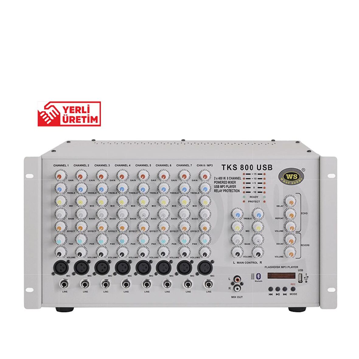 WEST SOUND TKS 800 EF USB MİKSER AMPLİFİKATÖR