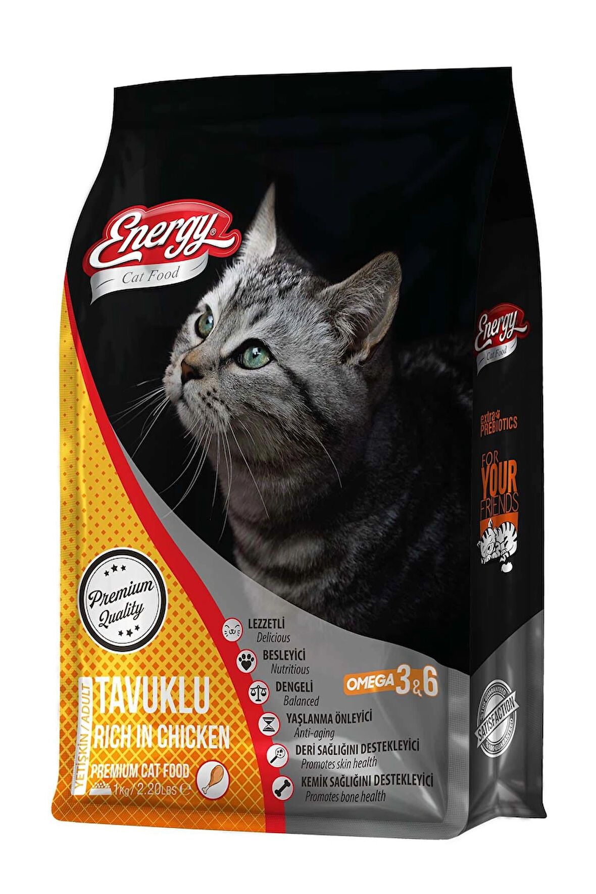 ENERGY TAVUKLU YETİŞKİN KEDİ MAMASI 1 KİLOGRAM 4 ADET