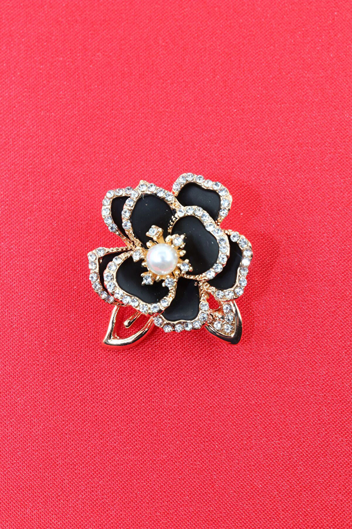 Sedef çiçeği broş. Yaka iğnesi broş. Taşlı tasarım sedef çiçeği broş. Kadın broş. Broş.