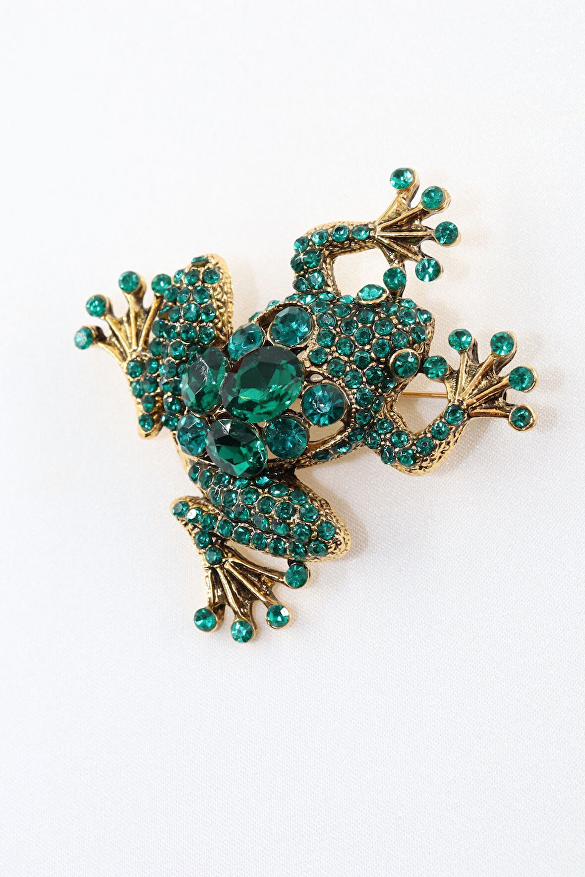 Kurbağa broş. Elmas taşlı tasarım kurbağa broş. Yaka iğnesi broş. Kadın broş. Broş. Erkek broş.