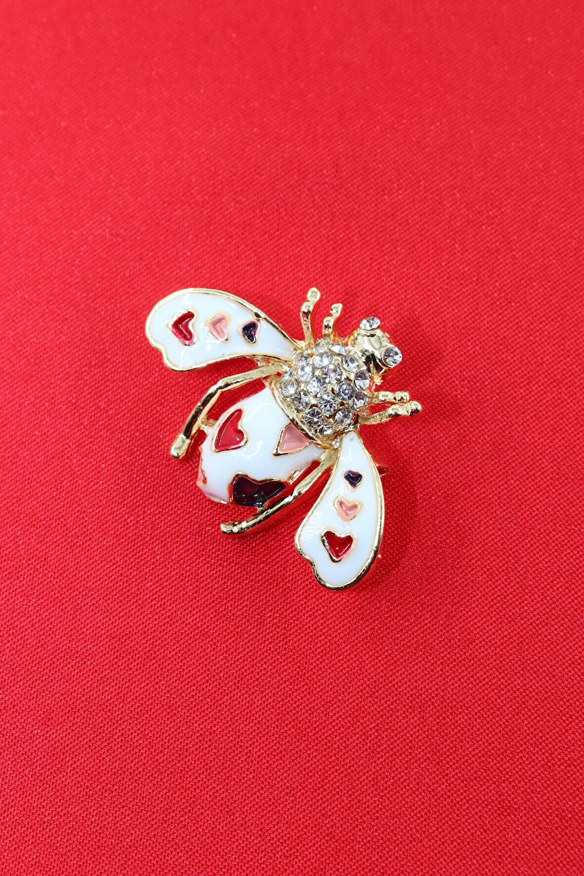 Kraliçe arı broş. Kristal taşlı tasarım arı broş. Yaka iğnesi broş. Kadın broş. Broş. Arı broş.