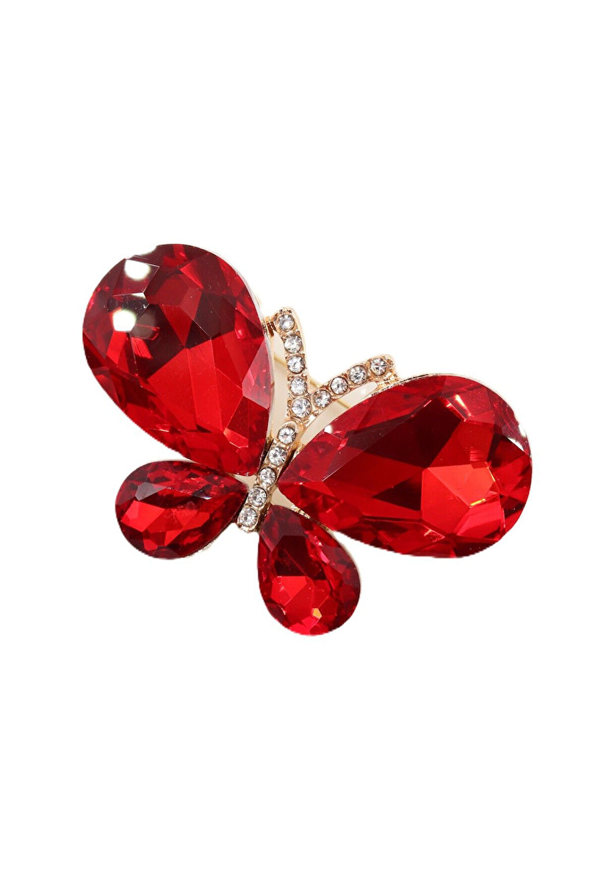 Yakut kelebek broş. Yaka iğnesi kırmızı yakut kelebek broş. Kadın broş. Kelebek broş.