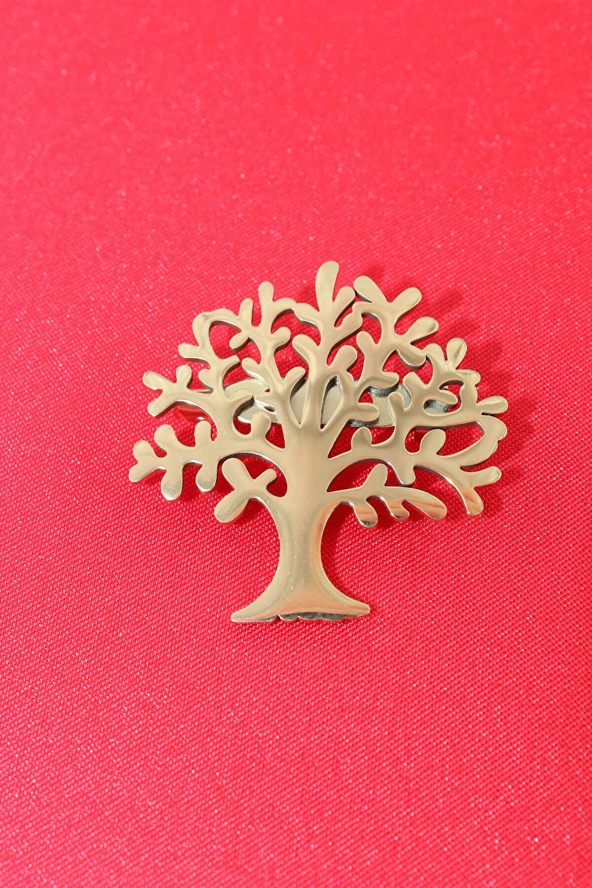 Çelik gold hayat ağacı broş. Yaka iğnesi hayat ağacı broş. Kadın broş. Hayat ağacı broş.