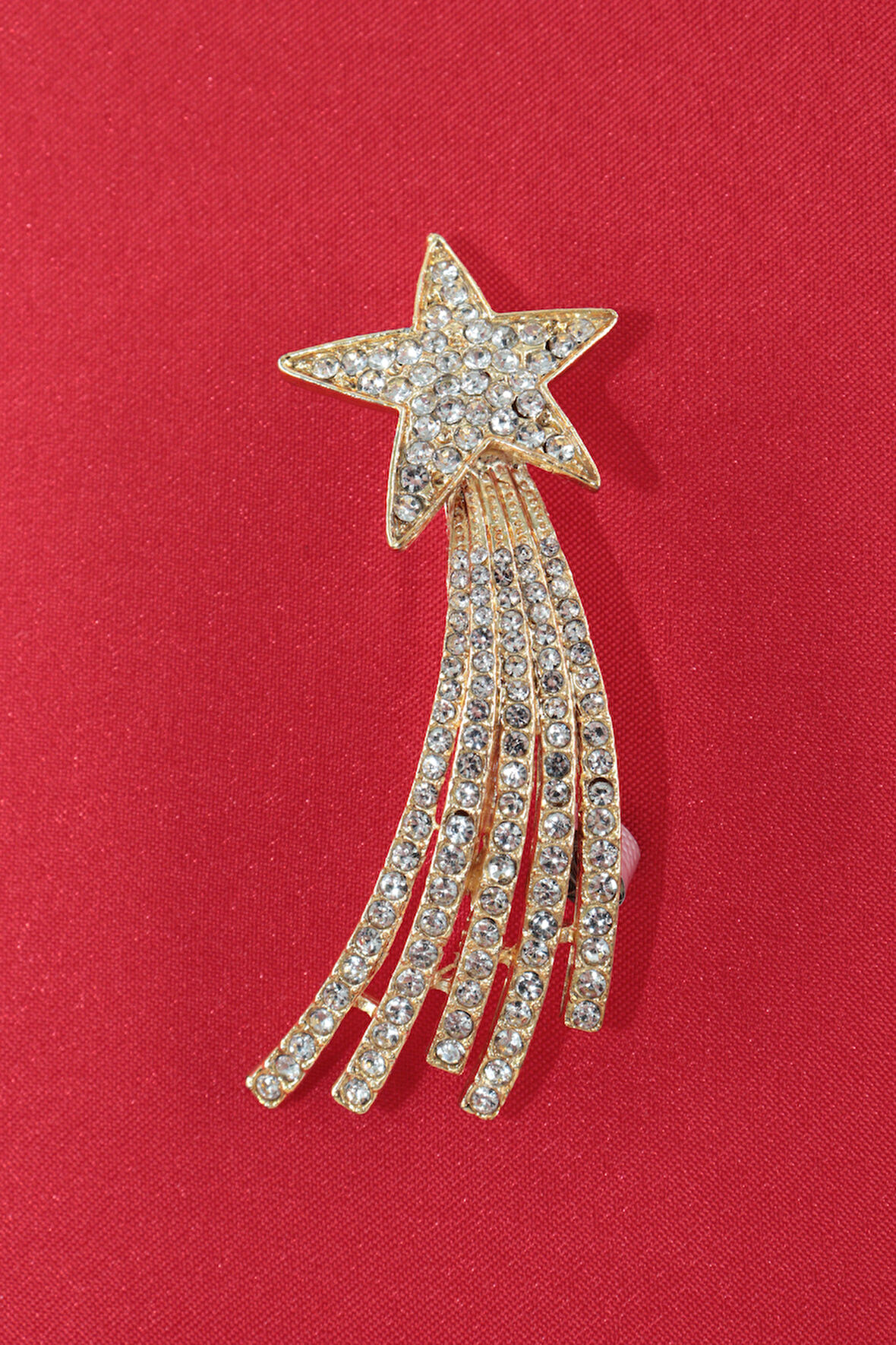 Gold kayan yıldız broş. Yaka iğnesi broş. Taşlı broş. Gold broş. Kadın broş. Erkek broş. Yıldız broş