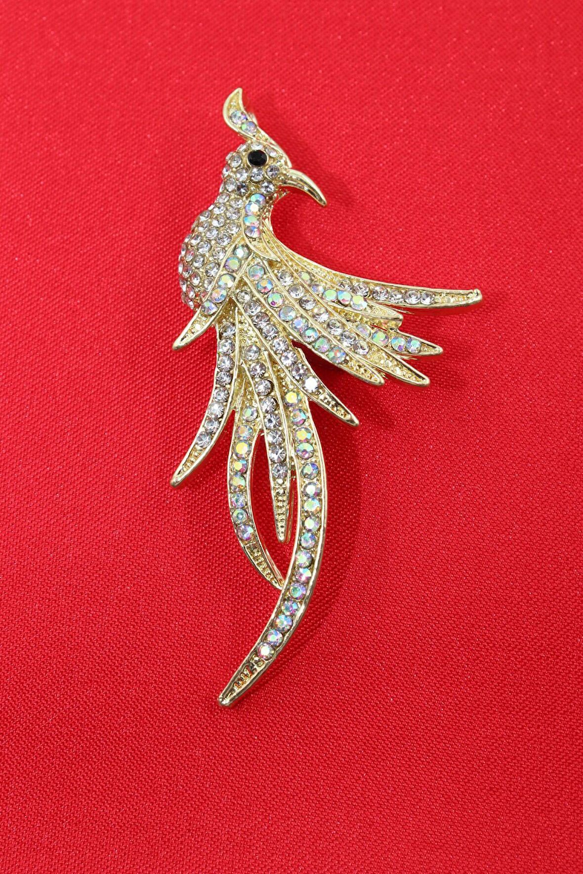 Anka Kuşu Broş. Taşlı Tasarım Anka Kuşu Broş Yaka Iğnesi Broş. Kadın Broş. Broş. Gold Broş.
