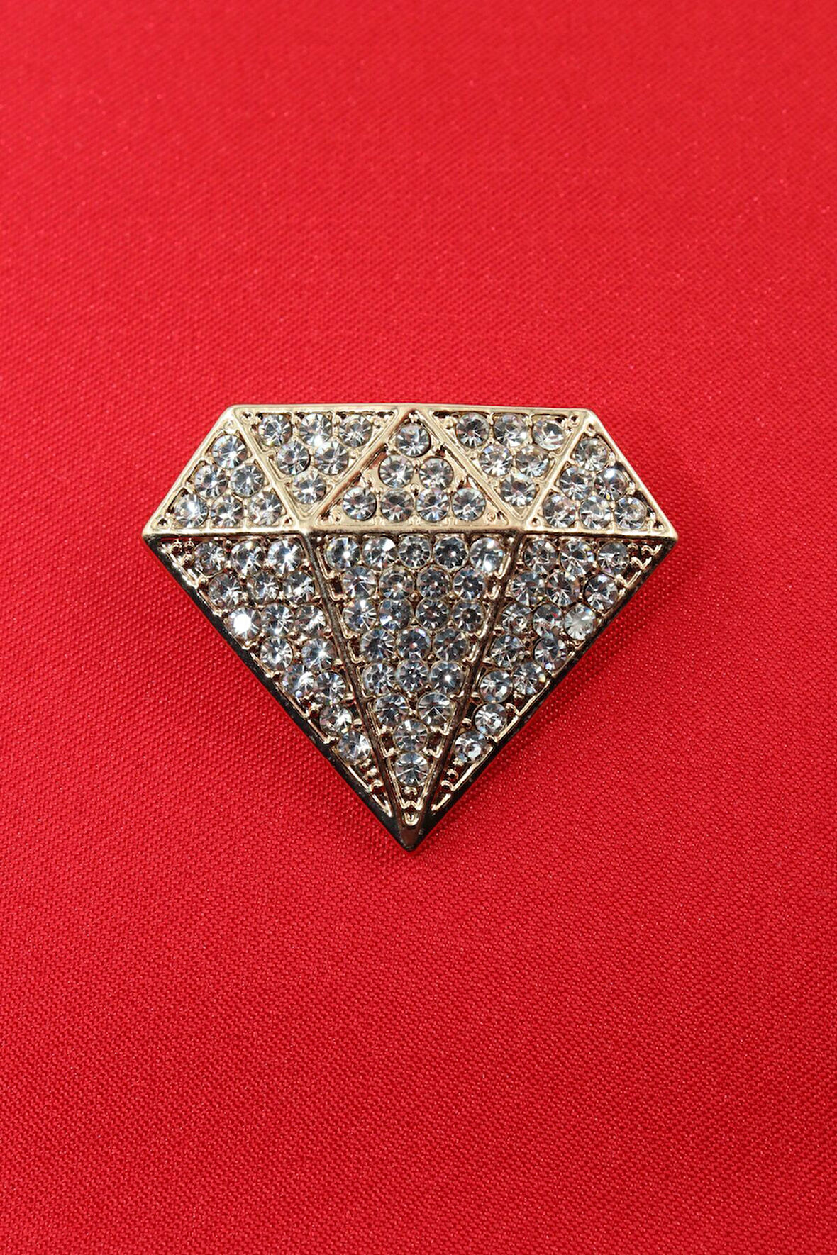 Pırlanta Broş. Taşlı Tasarım Broş. Gold Renk Pırlanta Broş. Yaka Iğnesi Broş. Kadın Broş. Broş.