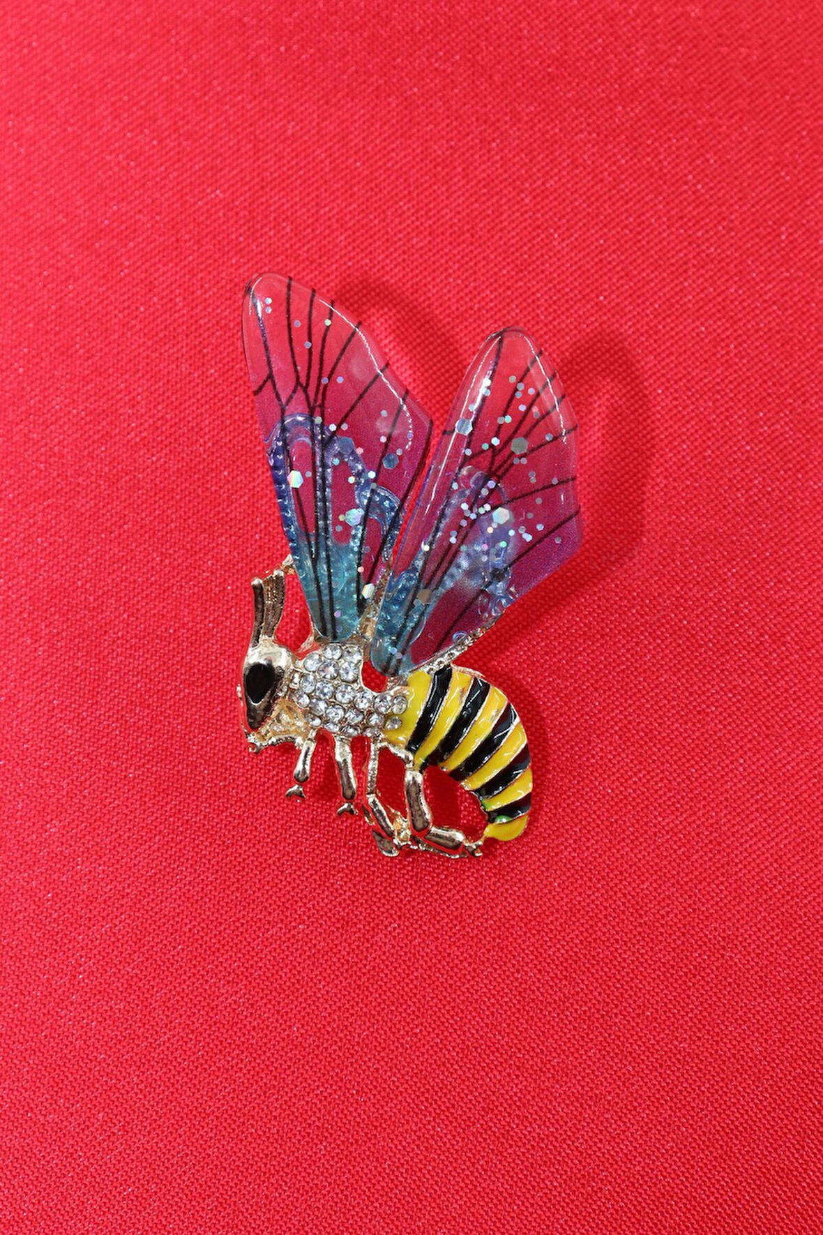 Arı Broş. Taşlı Tasarım Broş, Yaka Iğnesi Broş. Kadın Broş. Broş. Erkek Broş. Unisex. Gold Broş