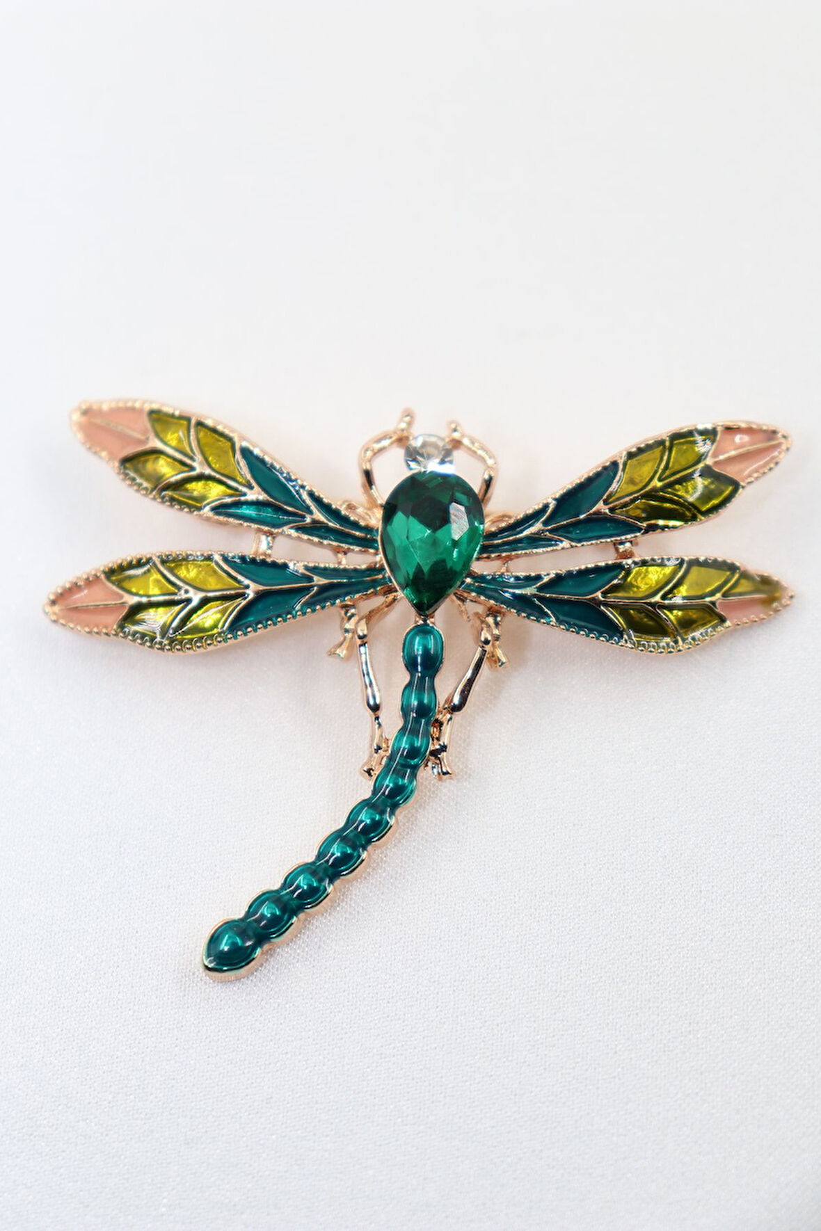 Yusufçuk broş. Yusufçuk taşlı tasarım broş, Yaka iğnesi broş. Kadın broş. Broş. Erkek broş. Unisex.