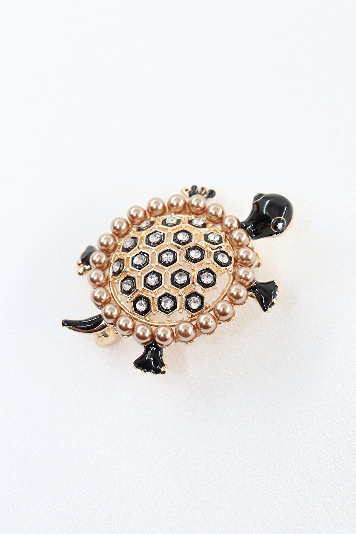 Kaplumbağa broş. Taşlı tasarım broş. Yaka iğnesi broş. Kadın broş. Broş. Erkek broş. Unisex.