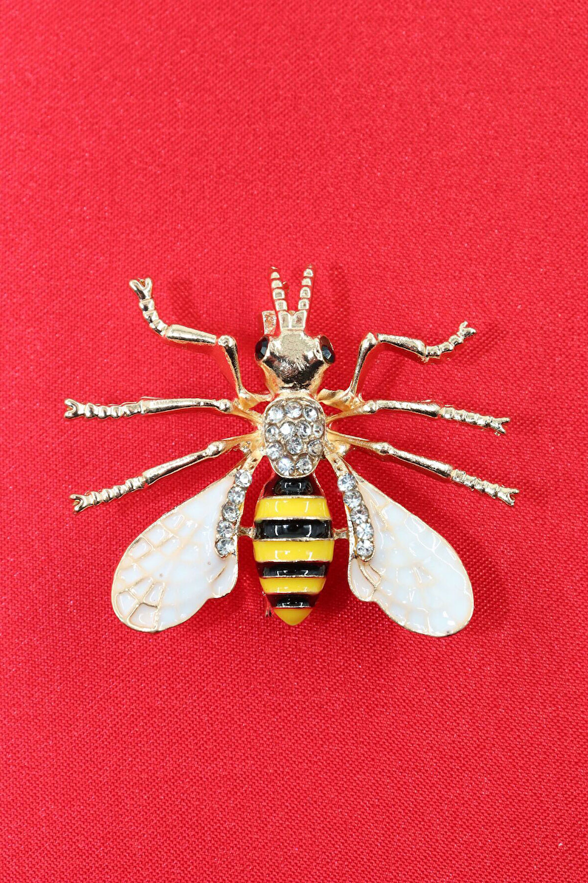 Arı broş. Yaka iğnesi broş. Taşlı tasarım arı broş. Kadın broş. Erkek broş.Broş. Unisex