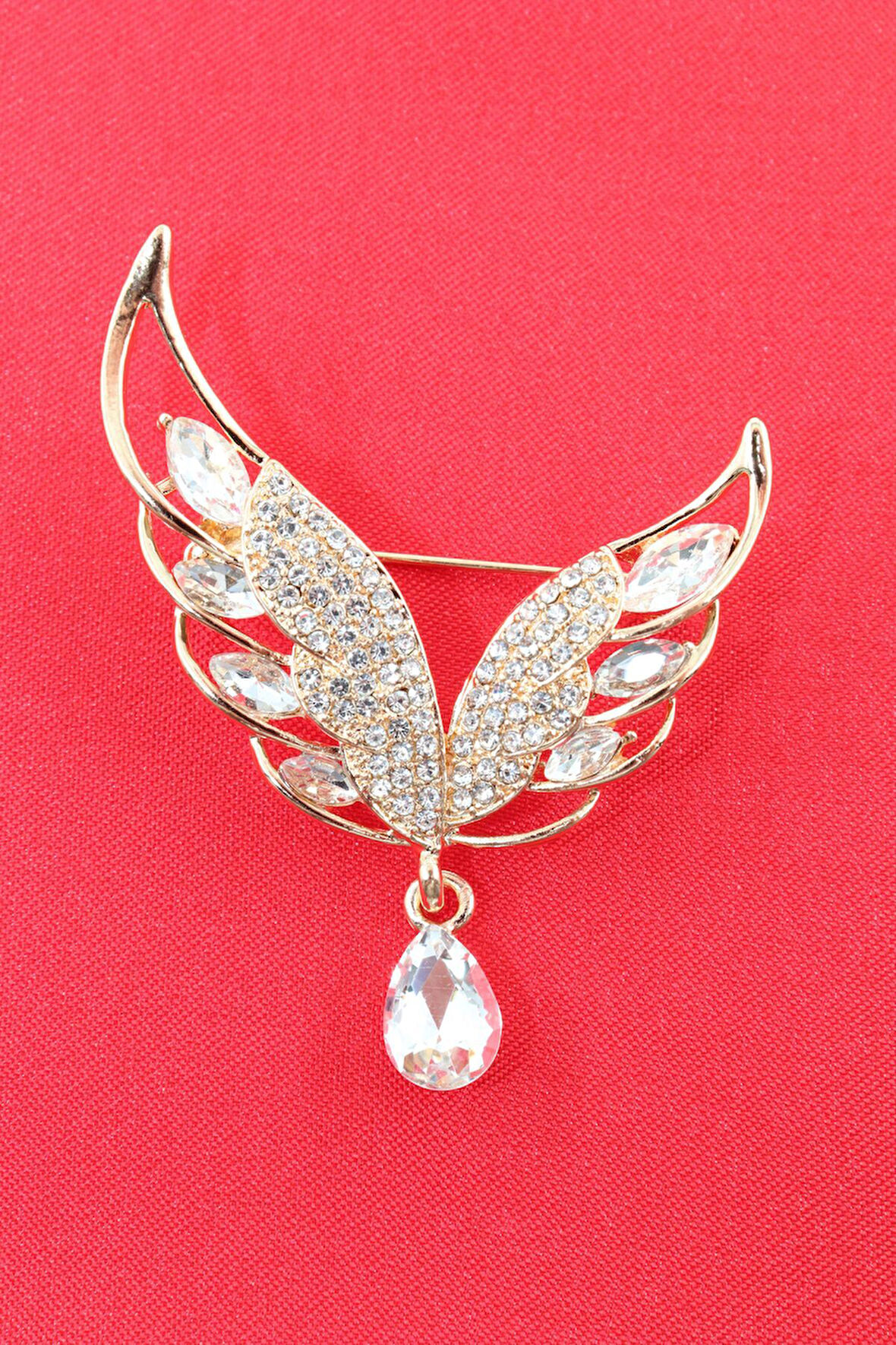 Melek Kanadı Broş. Pırlanta Melek Kanadı Broş. Taşlı Broş. Yaka Iğnesi Broş. Kadın Broş. Gold Broş