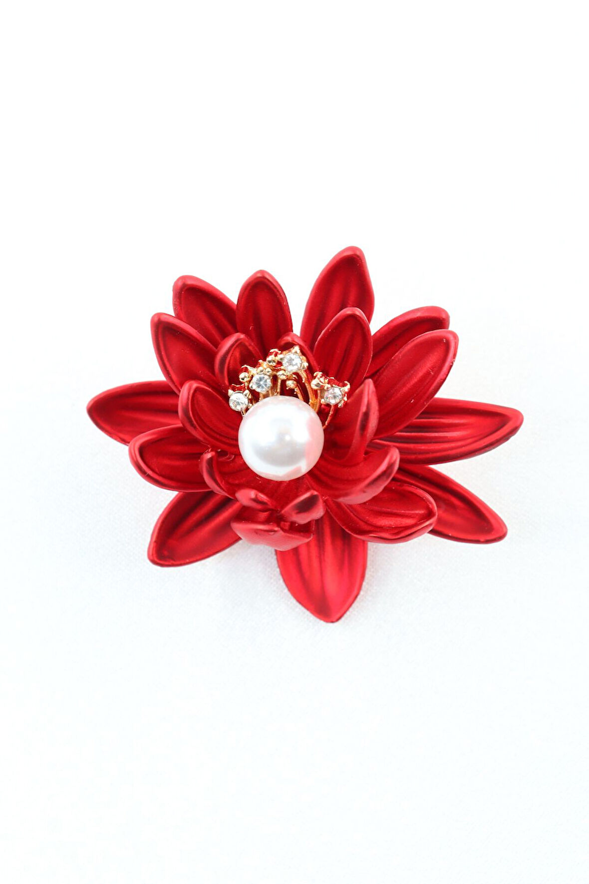 Nilüfer Çiçeği Broş. Yaka Iğnesi Broş, Incili Broş. Çiçek Broş. Taşlı Broş. Kadın Broş. Nilüfer Broş