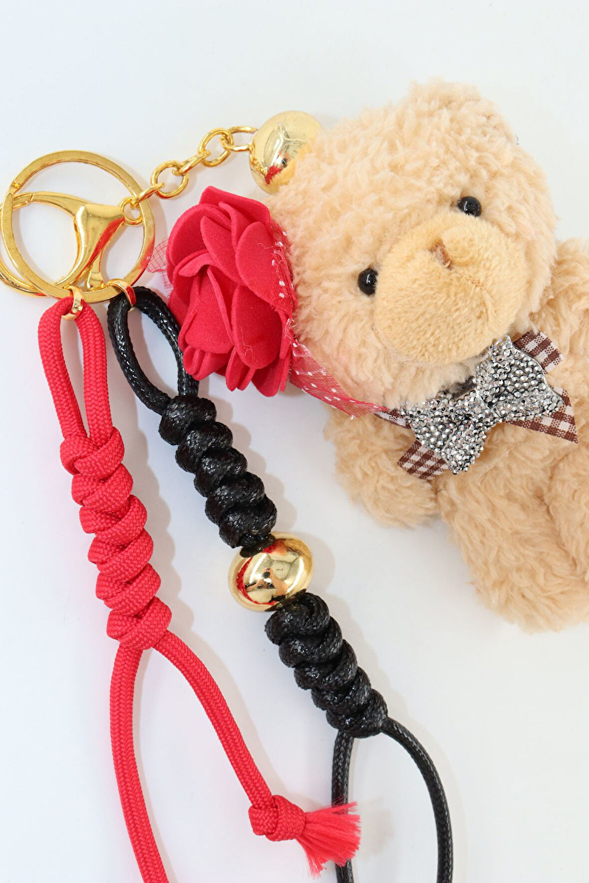 Anahtarlık Çanta Charm. Ayna Süsü. Çanta Aksesuarı. Anahtarlık Peluş Ayıcık Örme Ip Çanta Charmı.