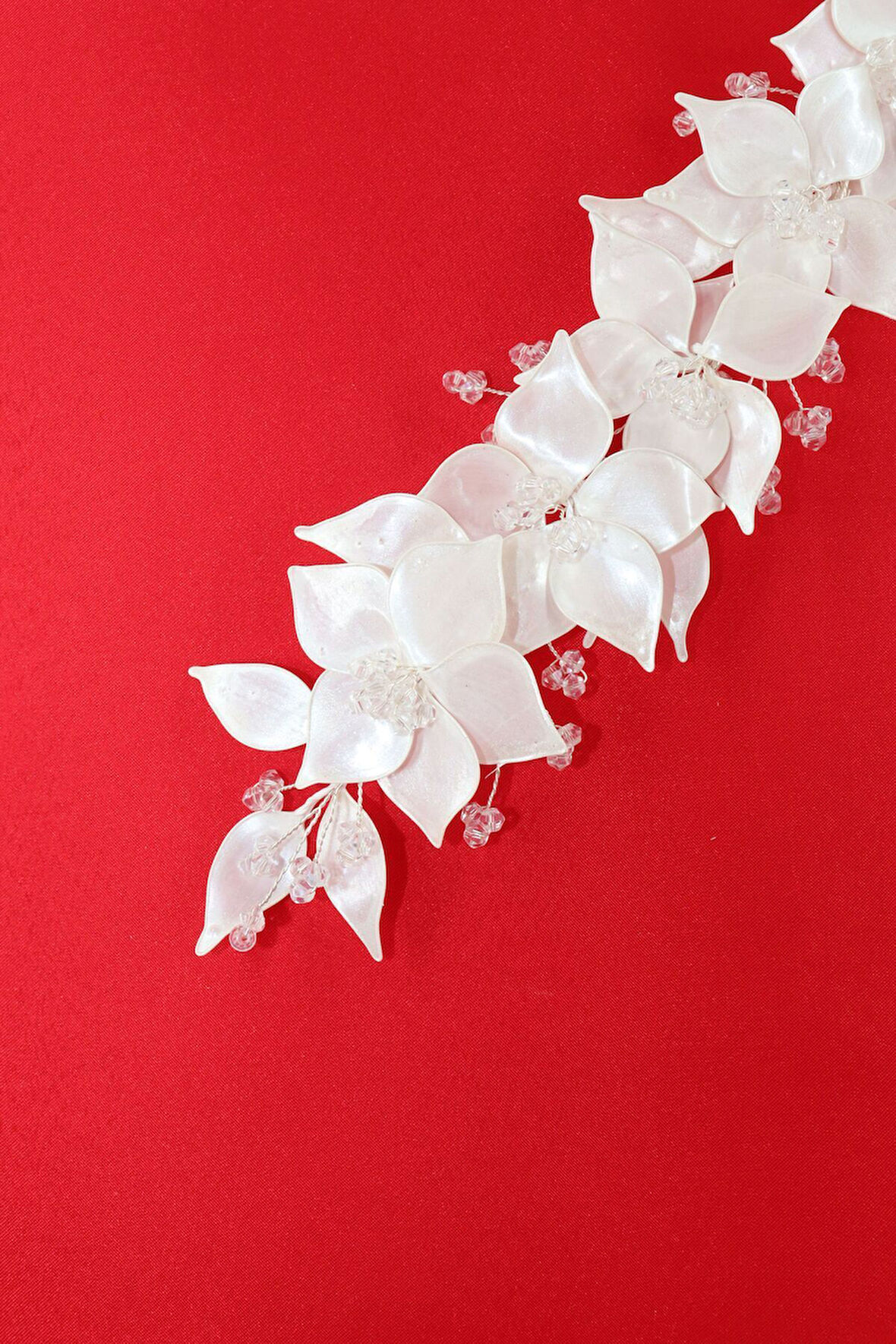 Çiçekli Sedef Gelin Tacı. Gelin Saç Aksesuarı. Nişan Saç Aksesuarı. Söz Nikah Kına Saç Aksesuarları