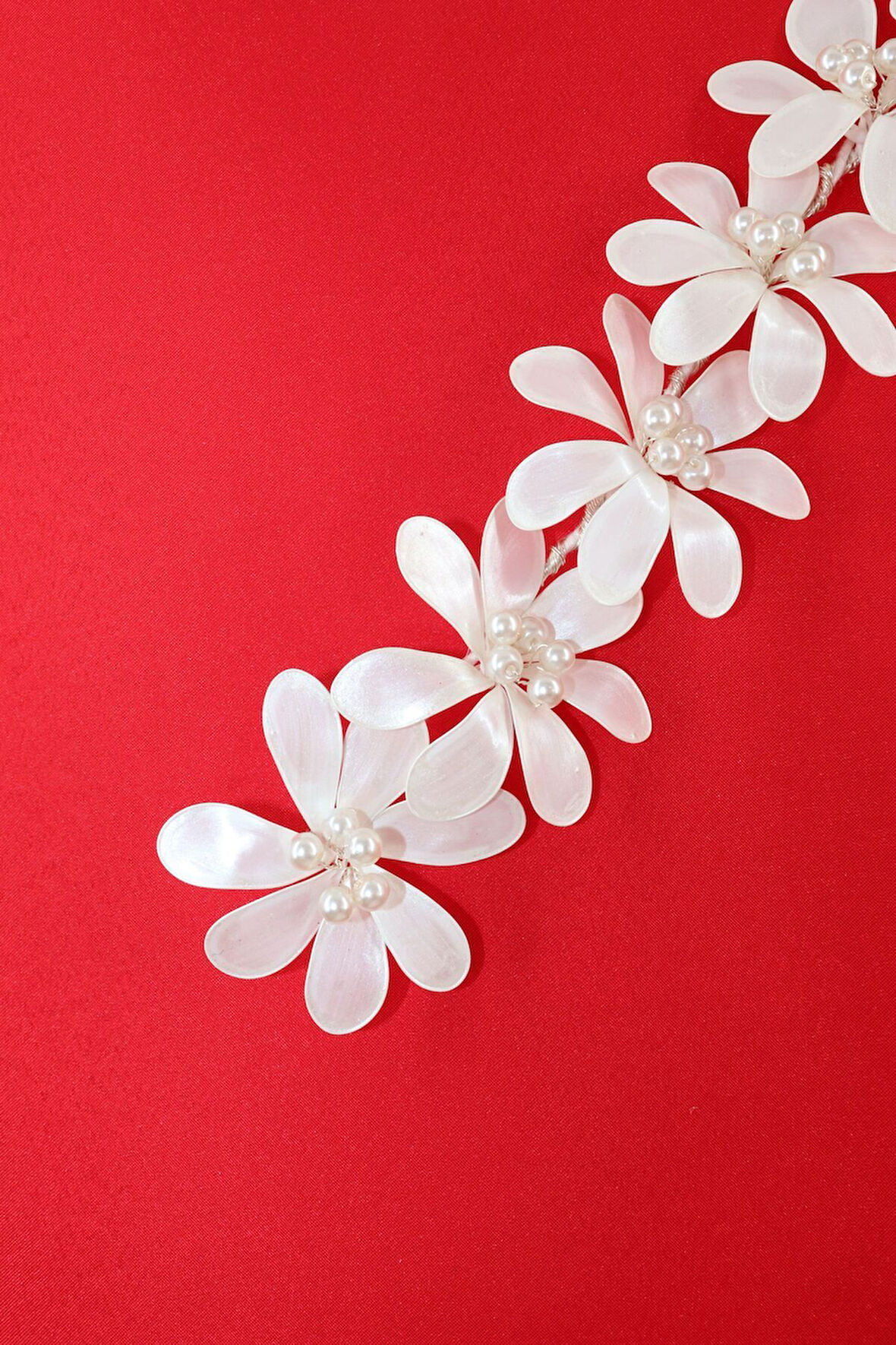 Çiçekli Sedef Gelin Tacı. Gelin Saç Aksesuarı. Nişan Saç Aksesuarı. Söz Nikah Kına Saç Aksesuarları