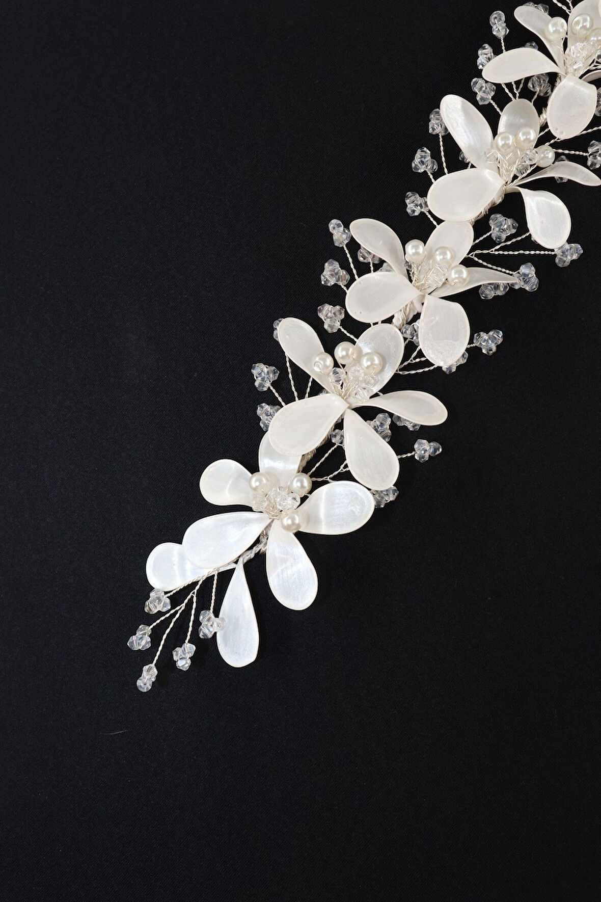 Çiçekli Sedef Gelin Tacı. Gelin Saç Aksesuarı. Nişan Saç Aksesuarı. Söz Nikah Kına Saç Aksesuarları