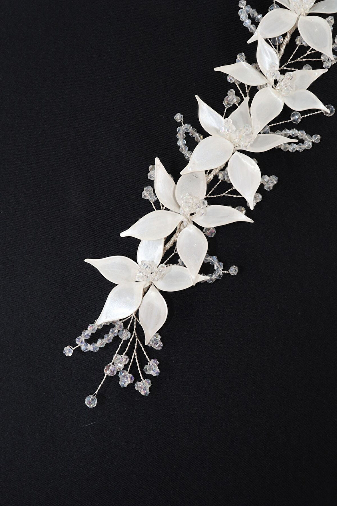 Çiçekli Sedef Gelin Tacı. Gelin Saç Aksesuarı. Nişan Saç Aksesuarı. Söz Nikah Kına Saç Aksesuarları