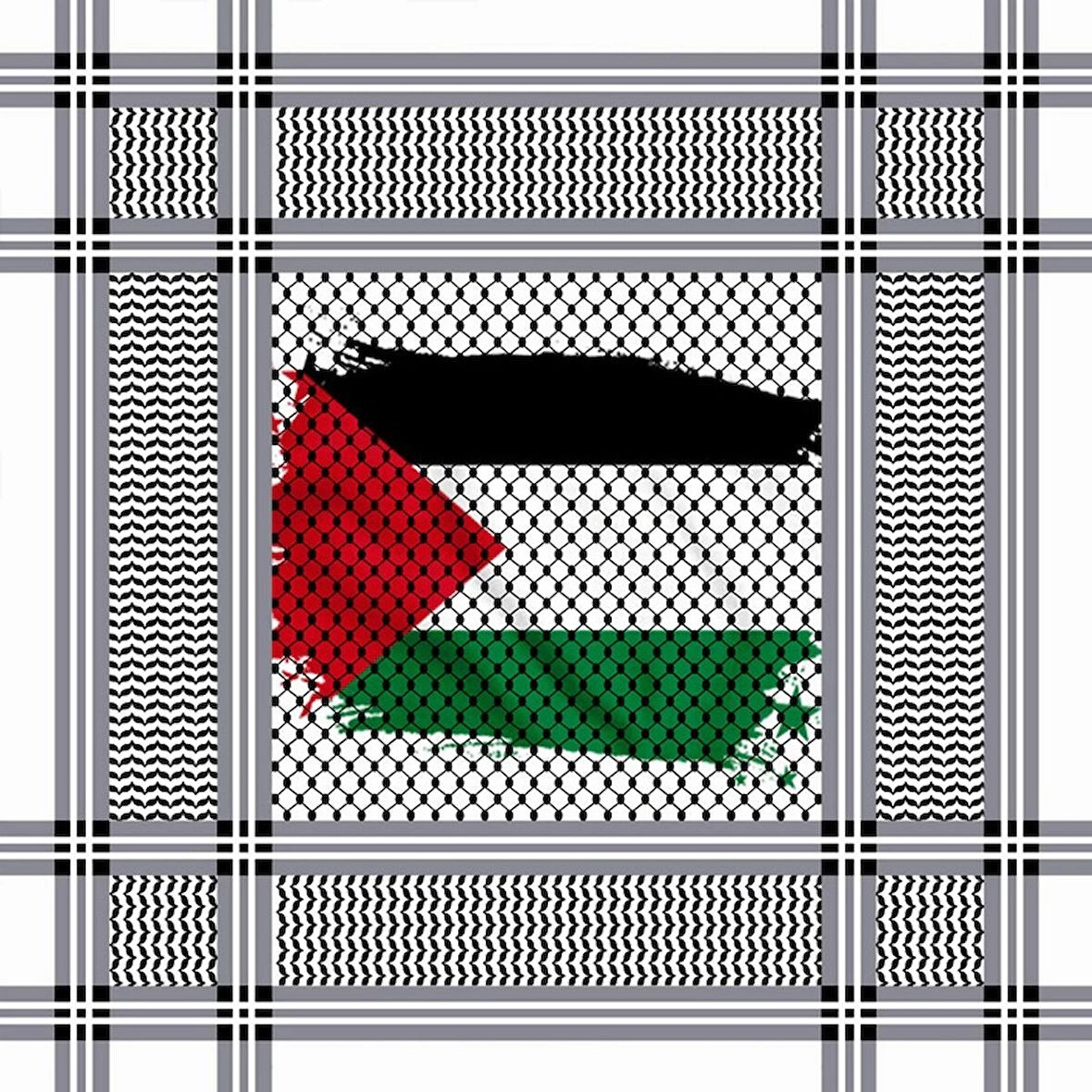 AYYILDIZ BAYRAKÇILIK FİLİSTİN BAYRAKLI KEFİYE (25 ADET)