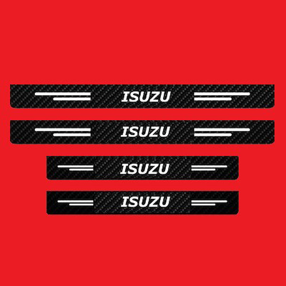 Isuzu Modelleri İçin Uyumlu Grafen Karbon Oto Kapı Eşiği 4 Adet