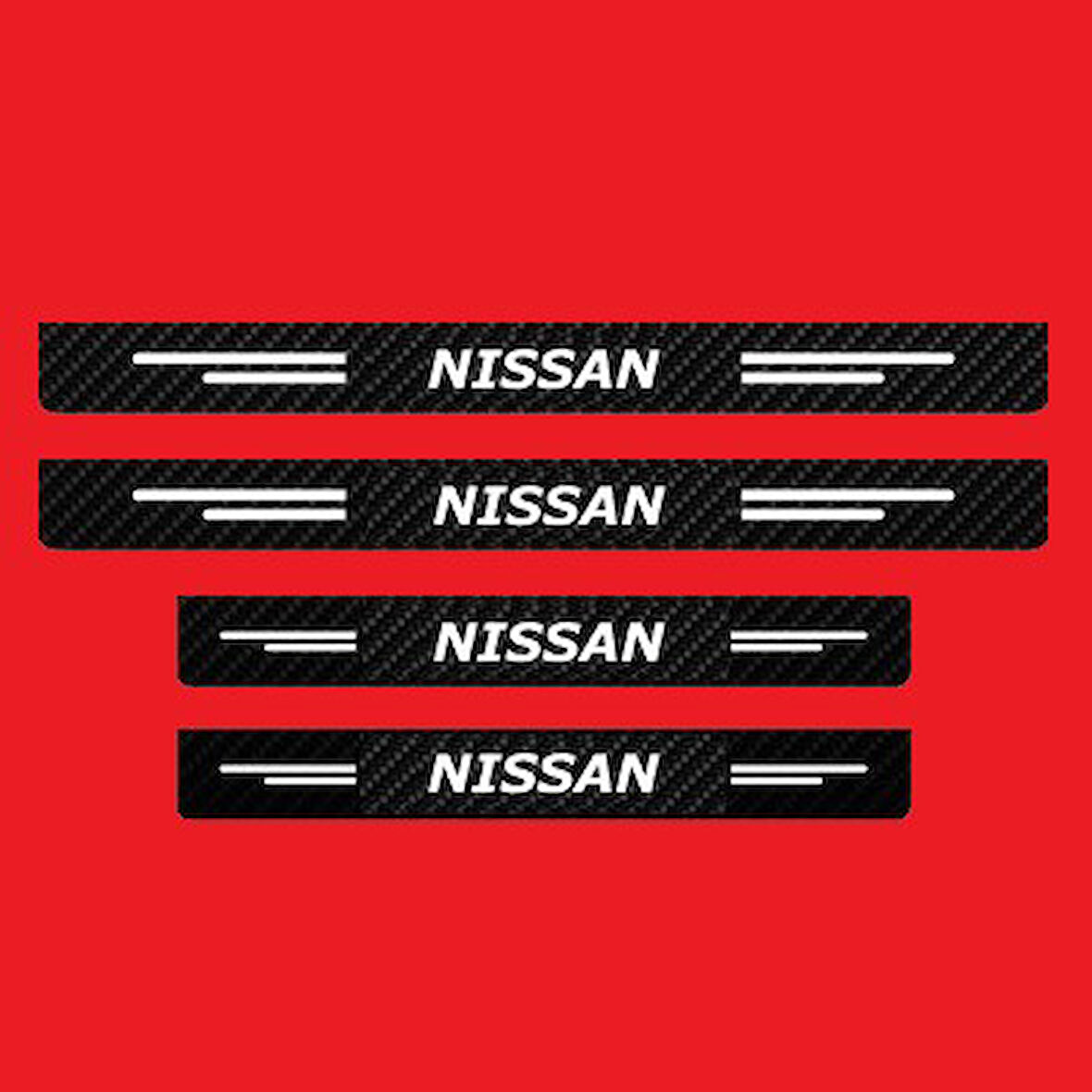 Nissan Modelleri İçin Uyumlu Grafen Karbon Oto Kapı Eşiği 4 Adet