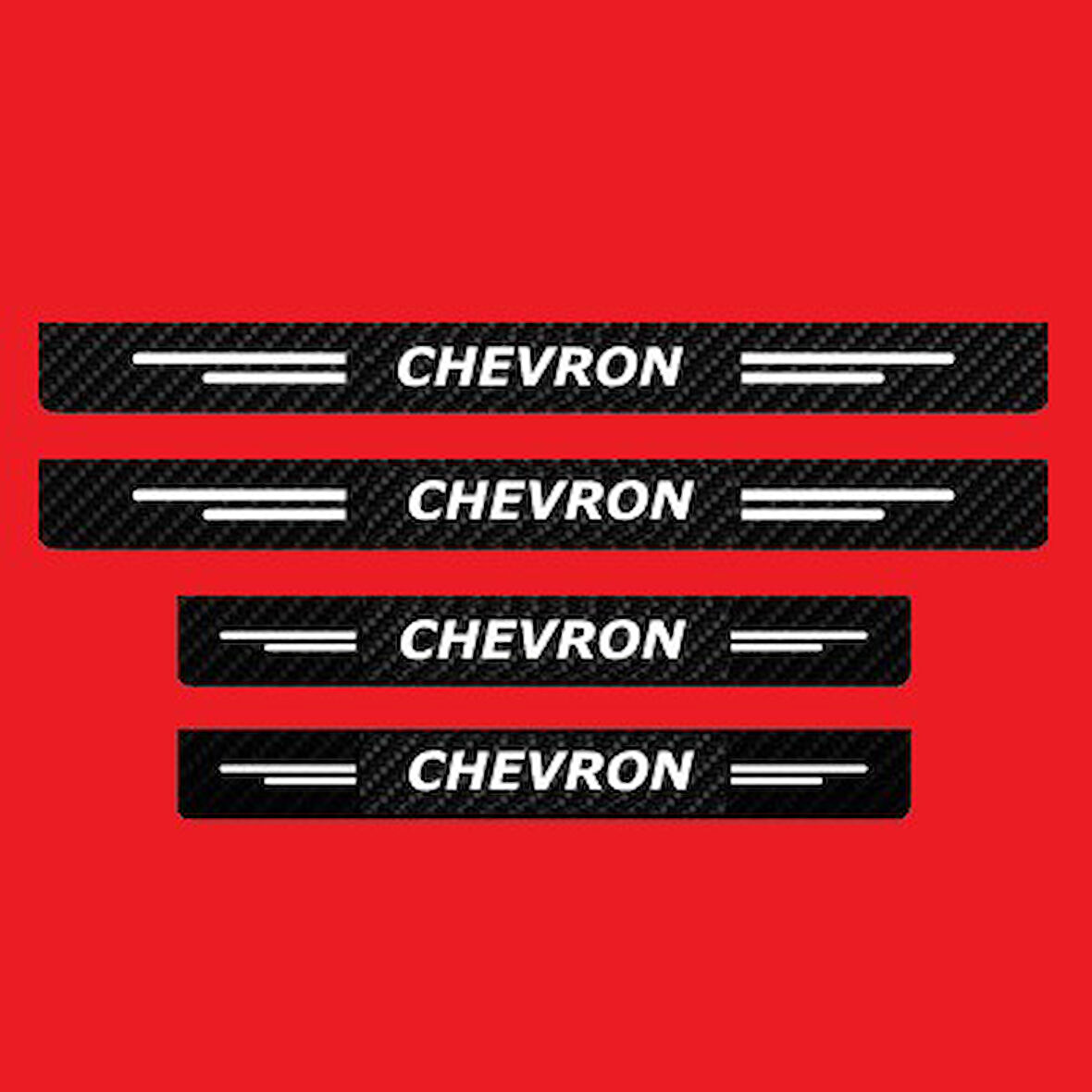 Chevron Modelleri İçin Uyumlu Grafen Karbon Oto Kapı Eşiği 4 Adet