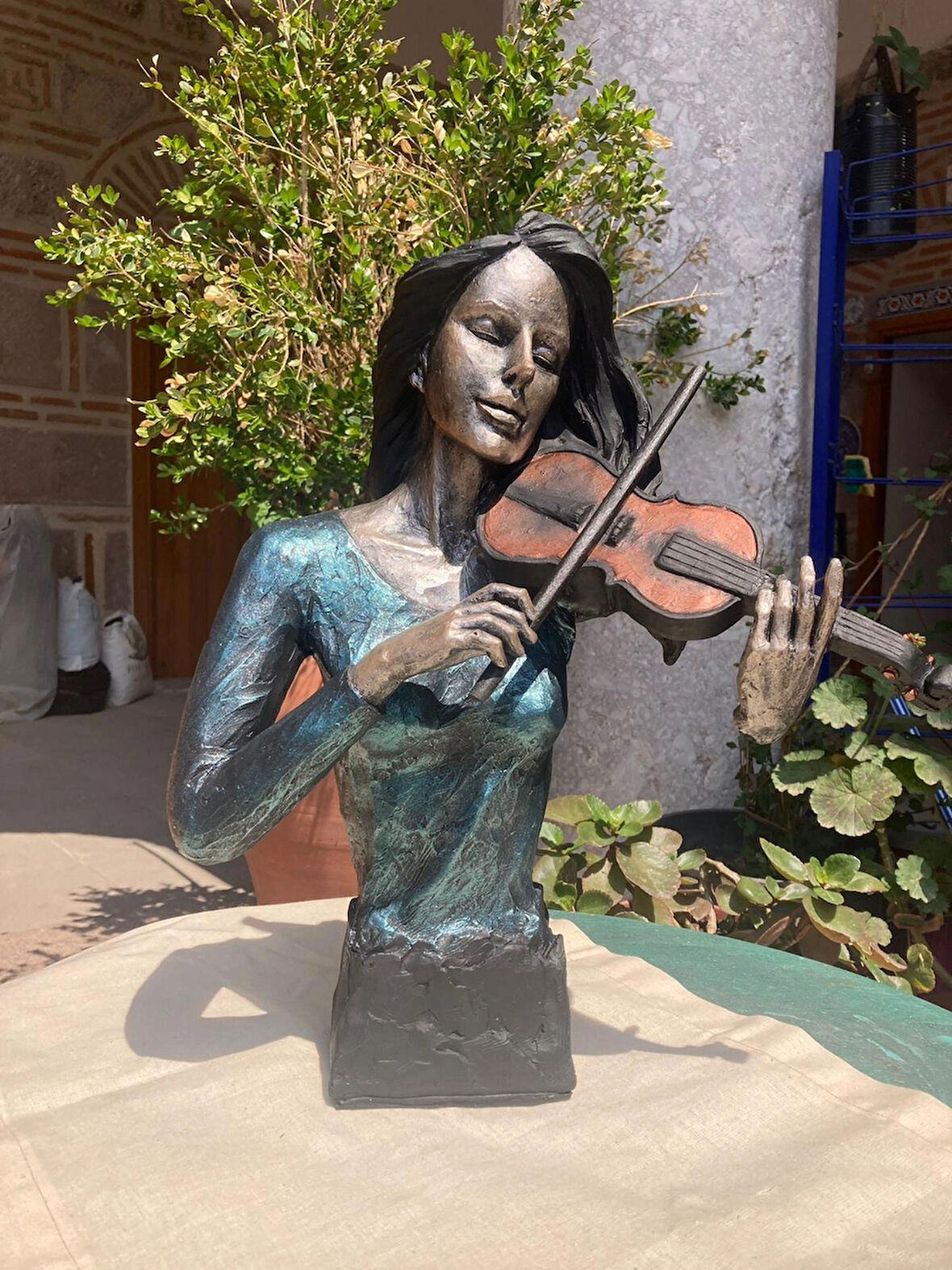 Kemancı Kız Müzik Dekorasyon Ürünü