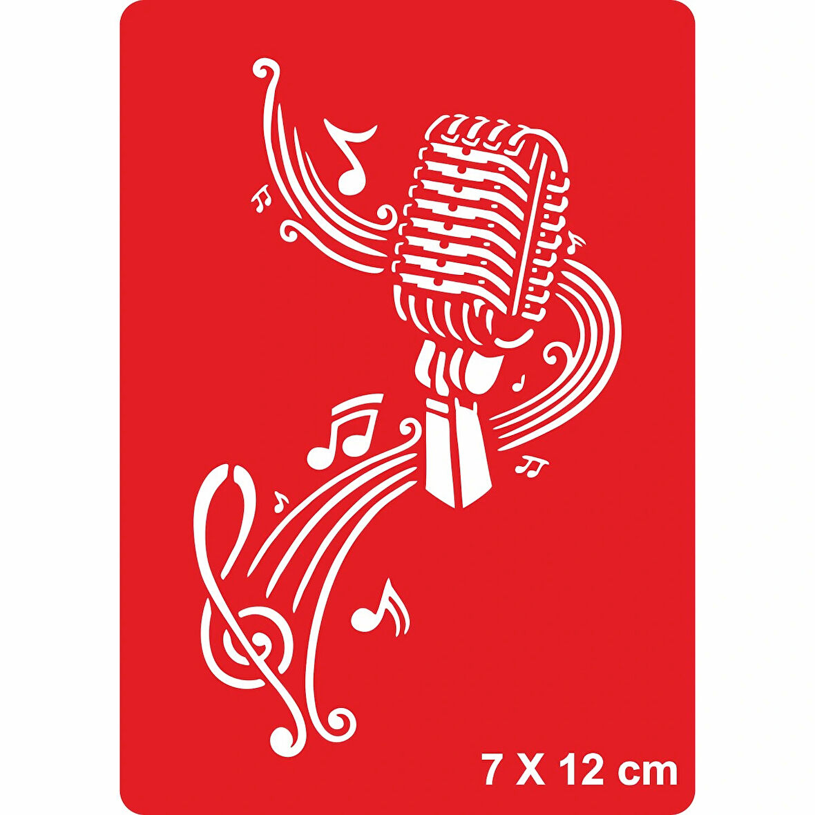 Şarkı Mikrofon Nota  Tattoo Geçici Dövme Şablonları Kına Kalıpları