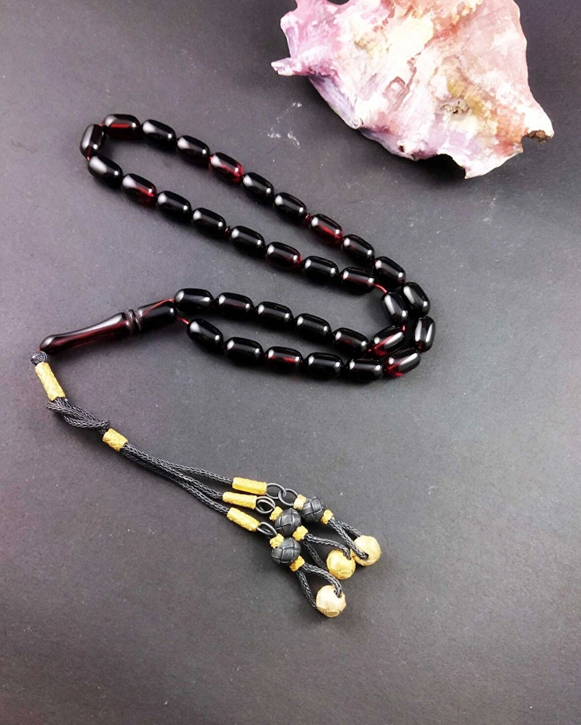 12 mm Sıkma Koyu Kırmızı Kehribar