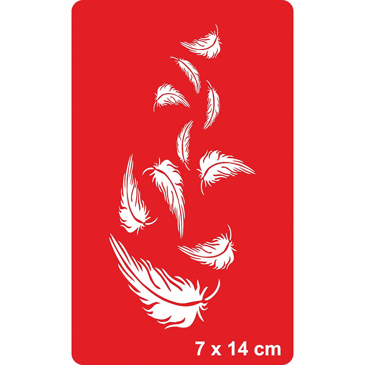 Sessiz Uçuşan Tüyler Tattoo Geçici Dövme Şablonları Kına Kalıpları