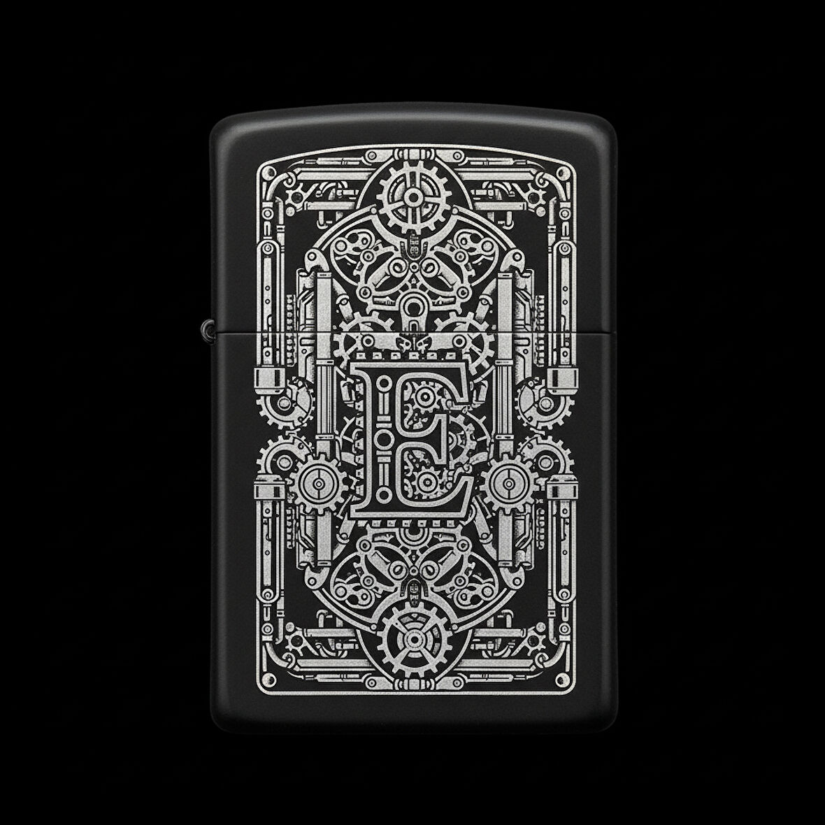 Benzinli Çakmak Ejderha Figürlü E Harfli Tasarım - V87