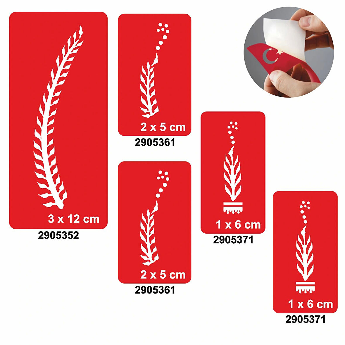 Aşk Merdiveni 5'li Set Geçici Dövme Kına Şablonu