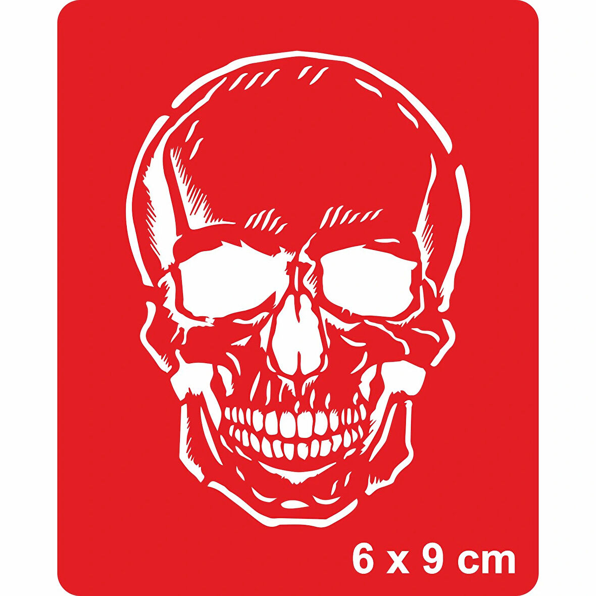 Muhteşem İskelet Kuru Kafa  Tattoo Geçici Dövme Şablonları Kına Kalıpları