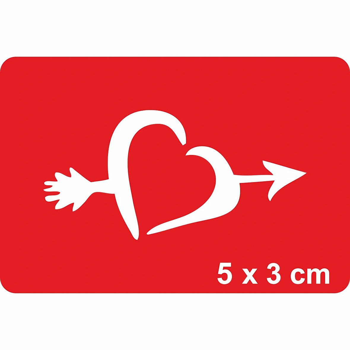 Kalp ve Ok  Tattoo Geçici Dövme Şablonları Kına Kalıpları