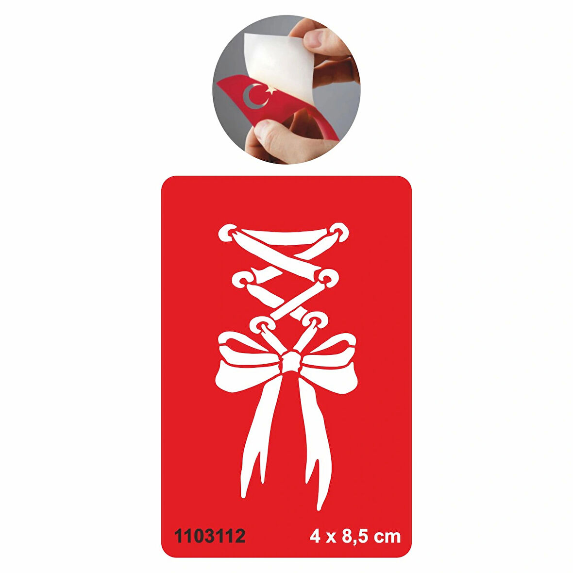 Romantik Fiyonk Tattoo Geçici Dövme Şablonları Kına Kalıpları