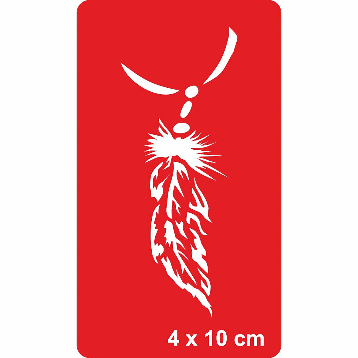 Halhal Kuş Tüyü Tattoo Geçici Dövme Şablonları Kına Kalıpları