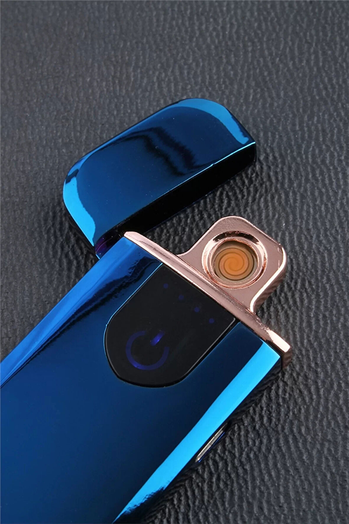 Ice Kaplamalı Şarjlı Dokunmatik Çakmak Mavi - Smcx709br3