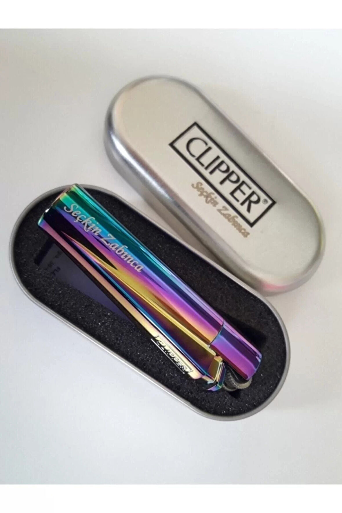 Gökkuşağı Renkli Full Metal Kutulu Belgeli Orjinal Çakmak